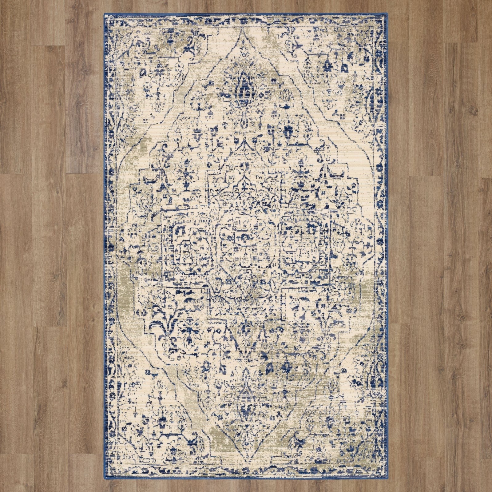Karastan Tempest Slaney Cobalt Area Rug 5' X 8' - Image 4