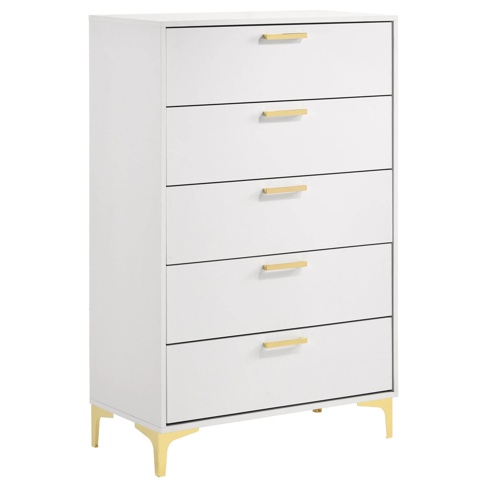 Karena - Rectangular 5 Drawer Chest - White