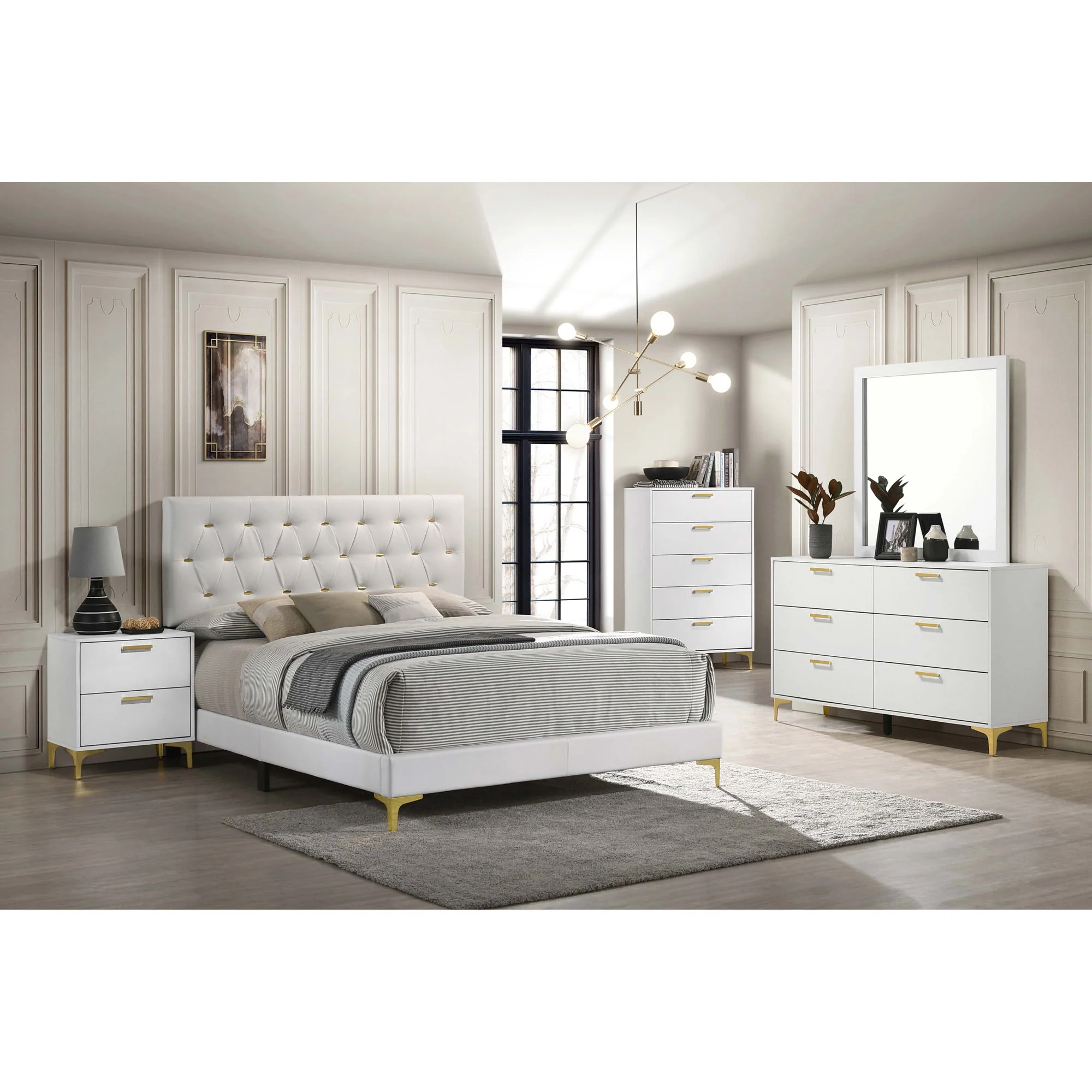 Karena - Rectangular 5 Drawer Chest - White - Image 6