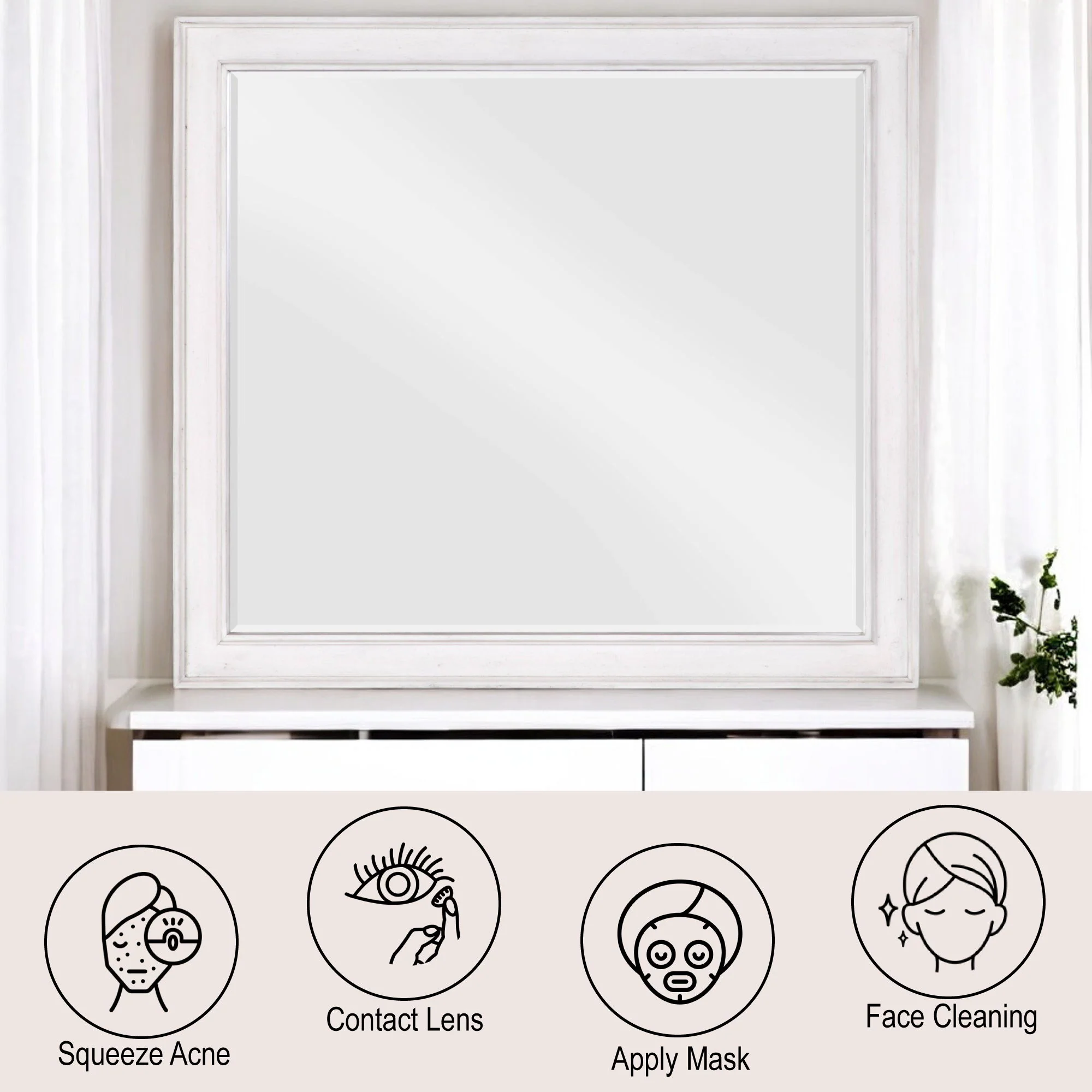 Katia - Weathered Mirror - White - Image 5