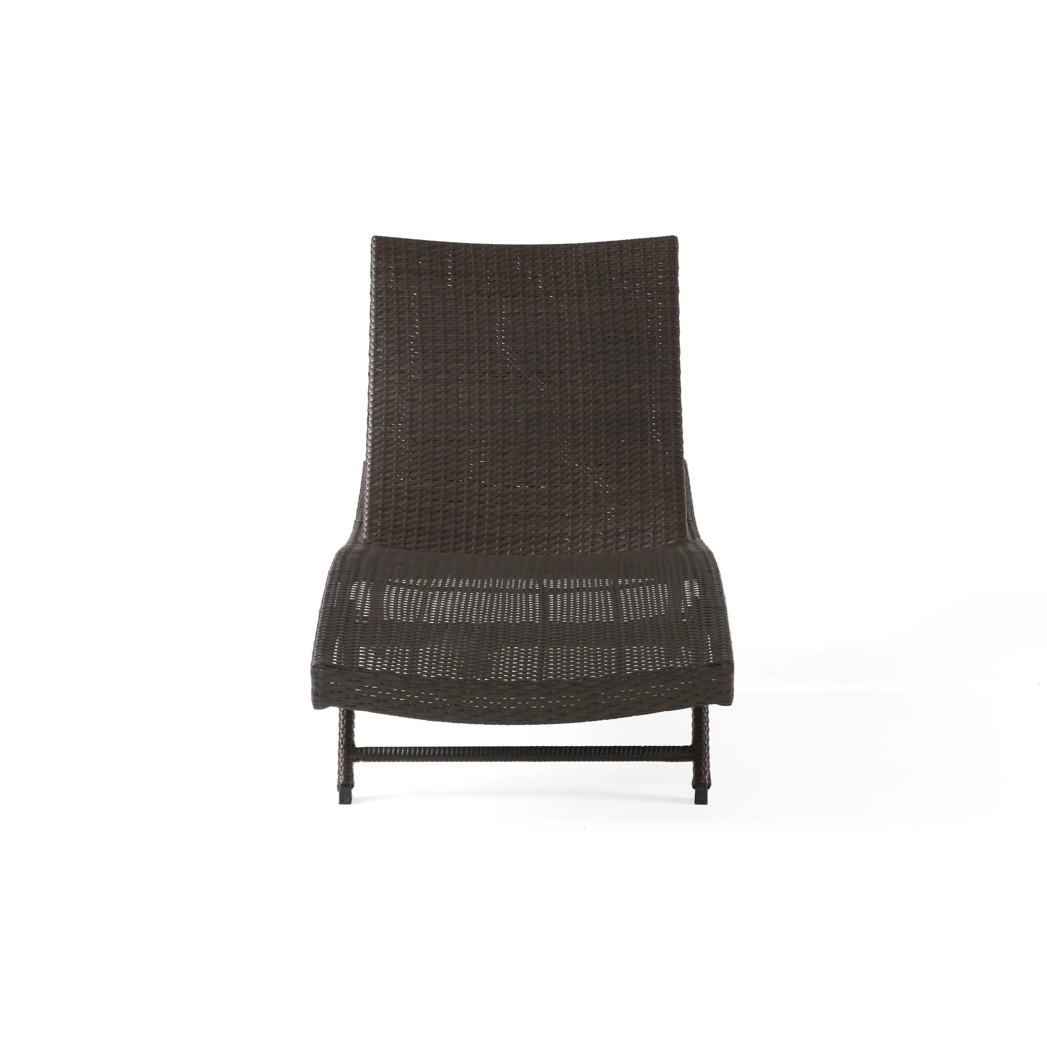 Kauai - Modern Style Wicker Chaise Lounge - Brown Multi - Image 3