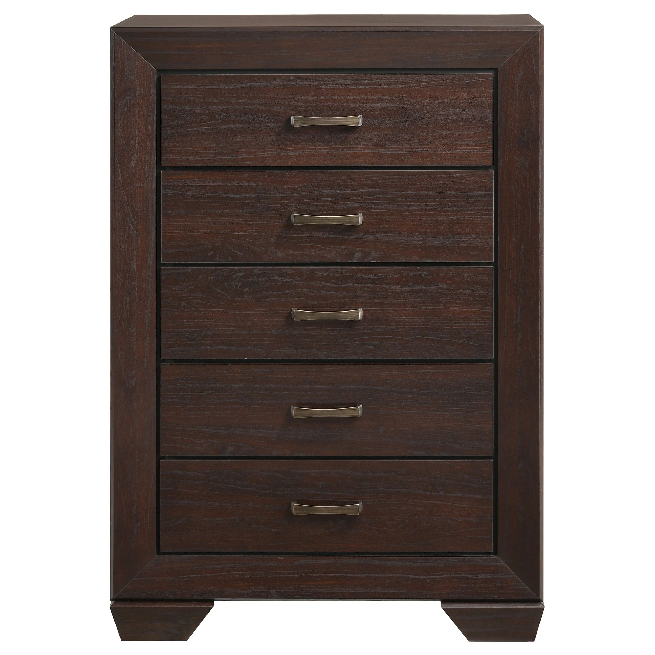 Kauffman 5-Drawer Bedroom Chest Dark Cocoa - Image 5