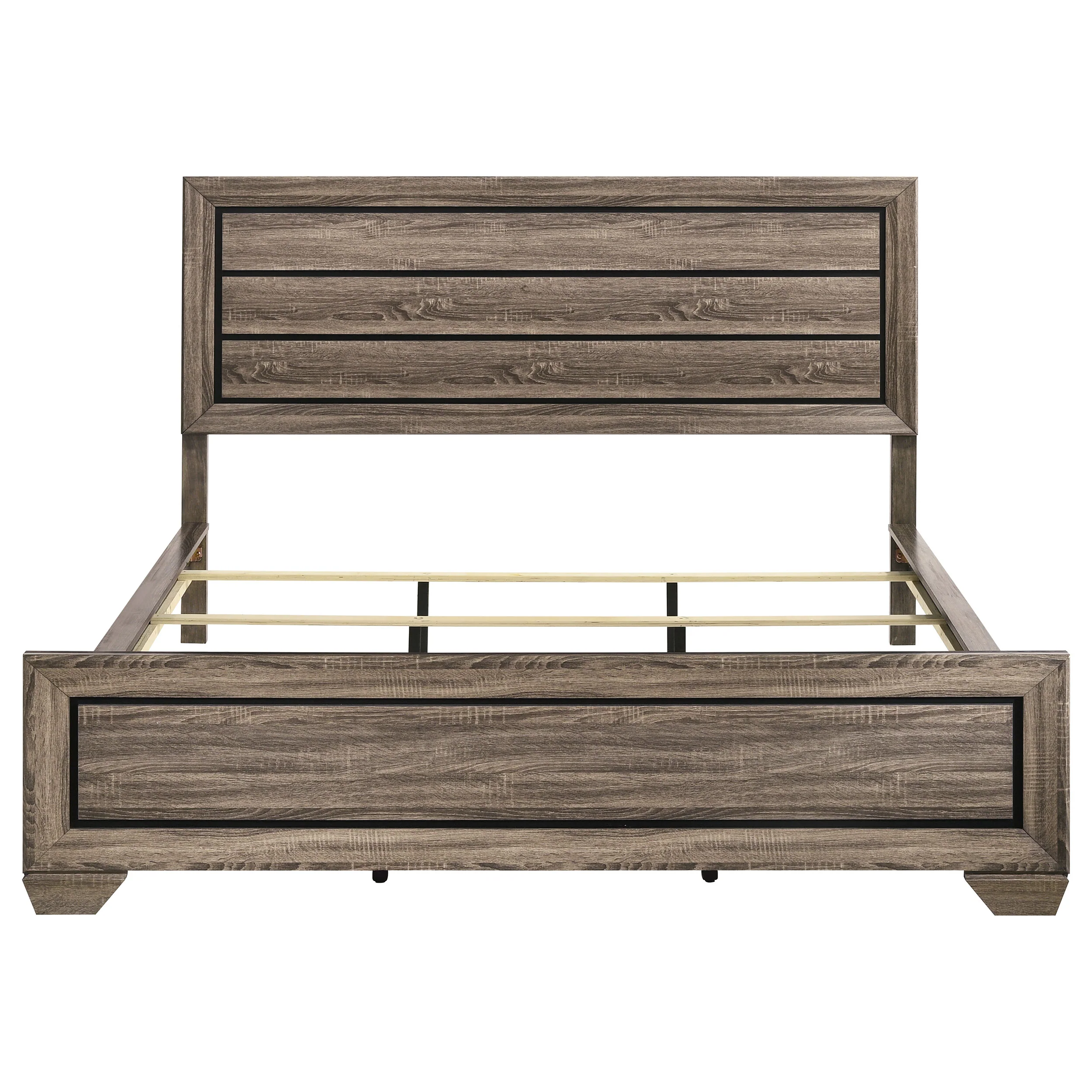 Kauffman Wood California King Panel Bed in Washed Taupe - Image 3