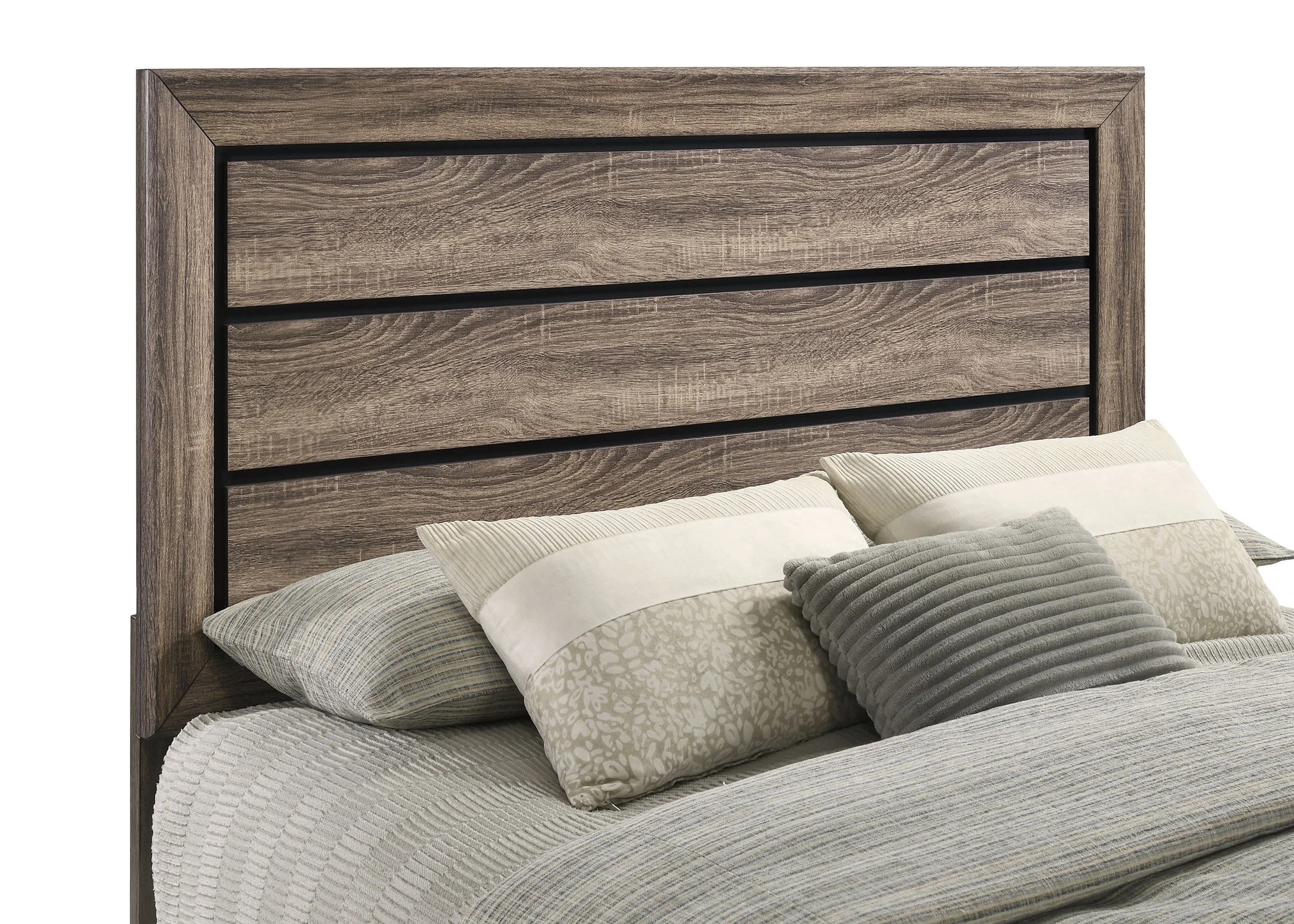 Kauffman Wood California King Panel Bed in Washed Taupe - Image 9
