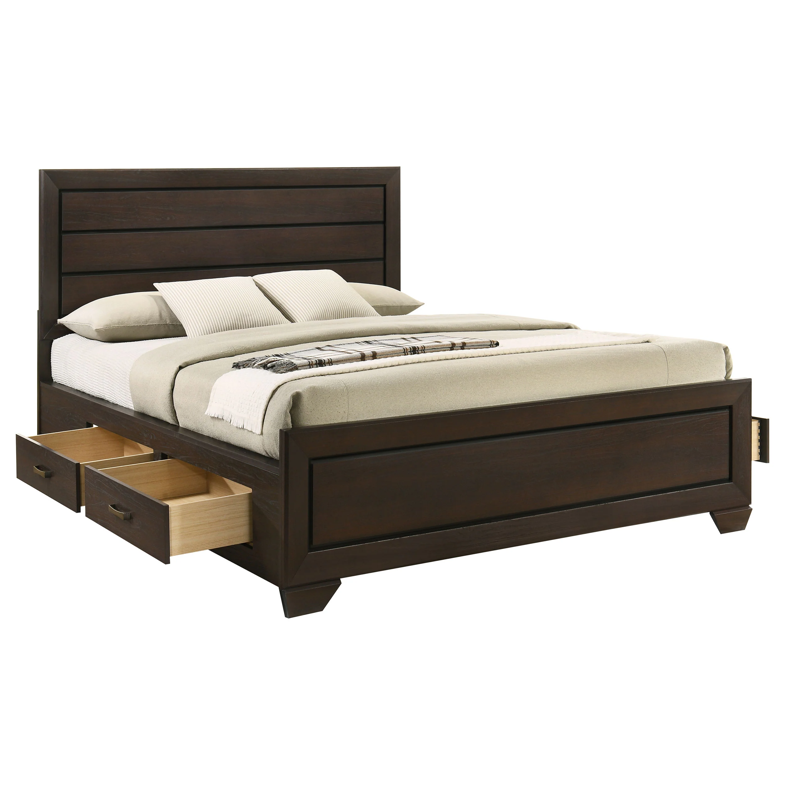 Kauffman Wood California King Storage Panel Bed Dark Cocoa - Image 10