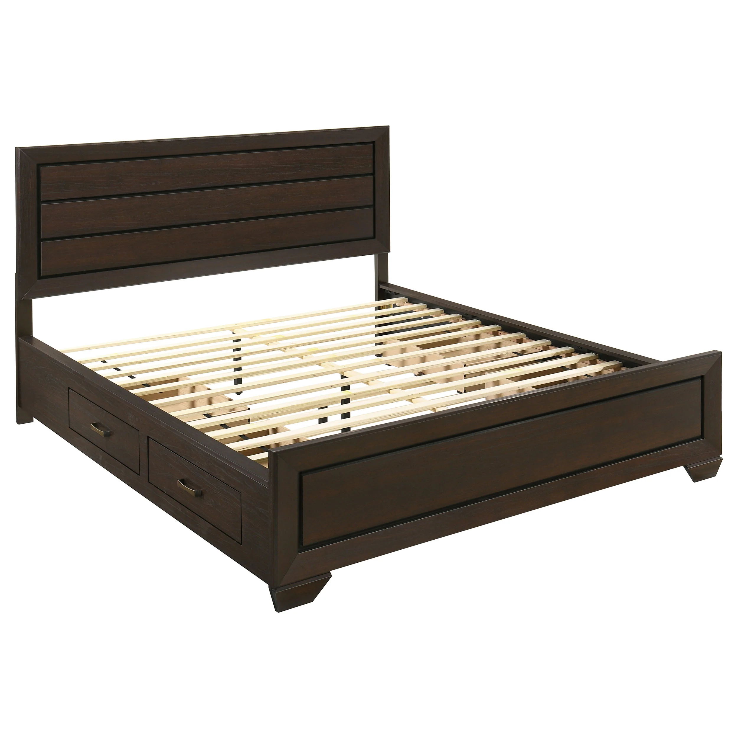 Kauffman Wood California King Storage Panel Bed Dark Cocoa - Image 3