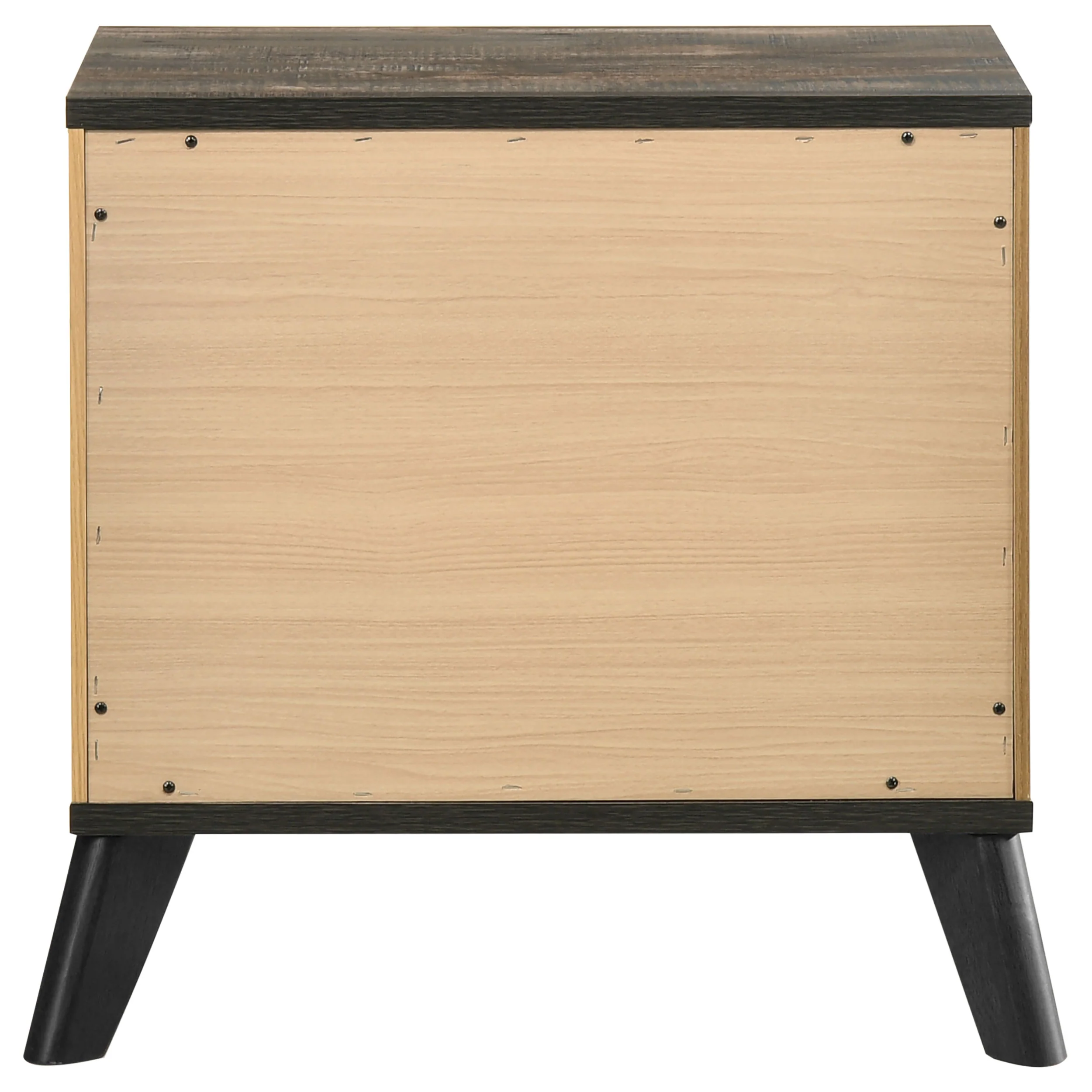 Kaywood 2-Drawer Nightstand - Weathered Brown & Natural Pine - Image 2