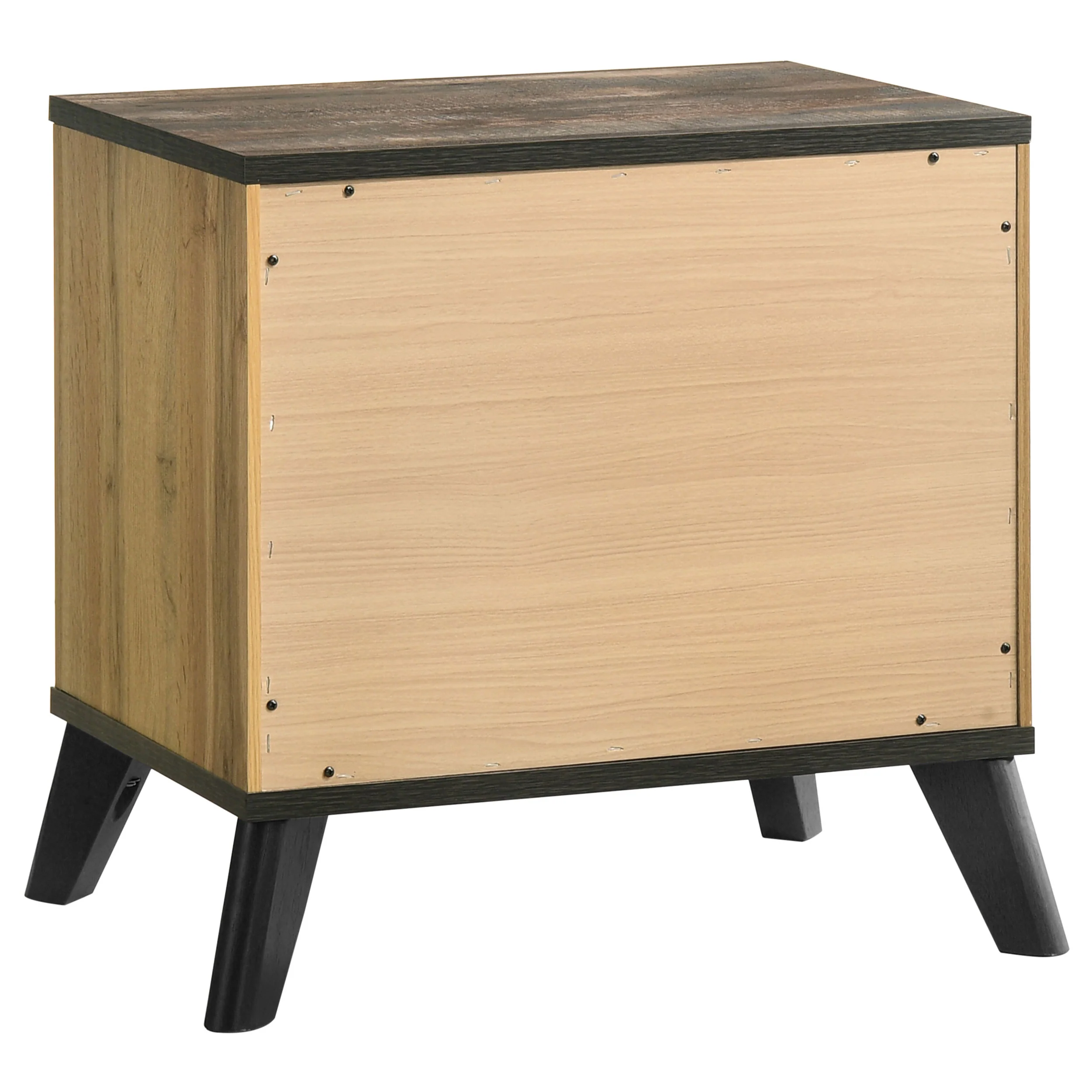 Kaywood 2-Drawer Nightstand - Weathered Brown & Natural Pine - Image 5
