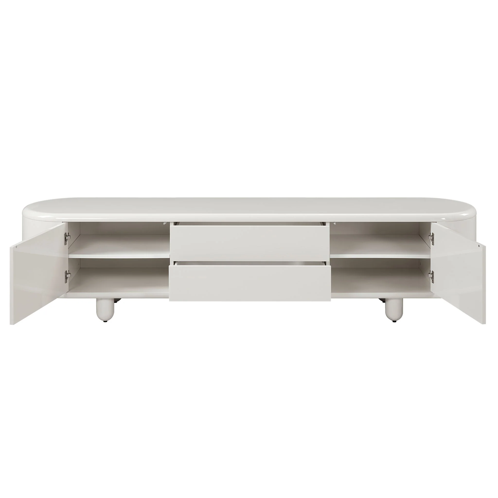 Keely - TV Stand - Gloss White - Image 7