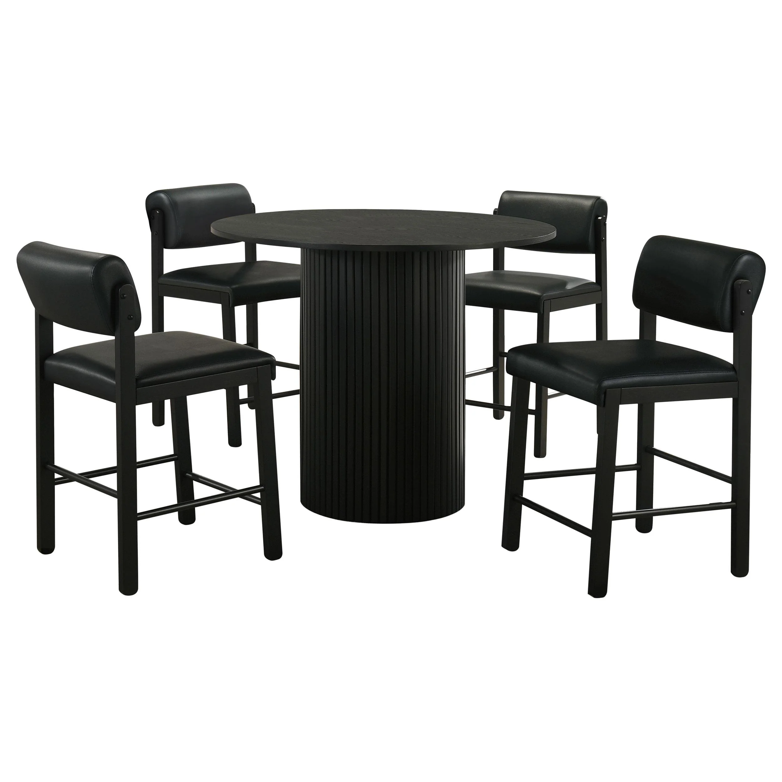 Kehoe Upholstered Counter Height Chair Black - Set of 2 - Image 5