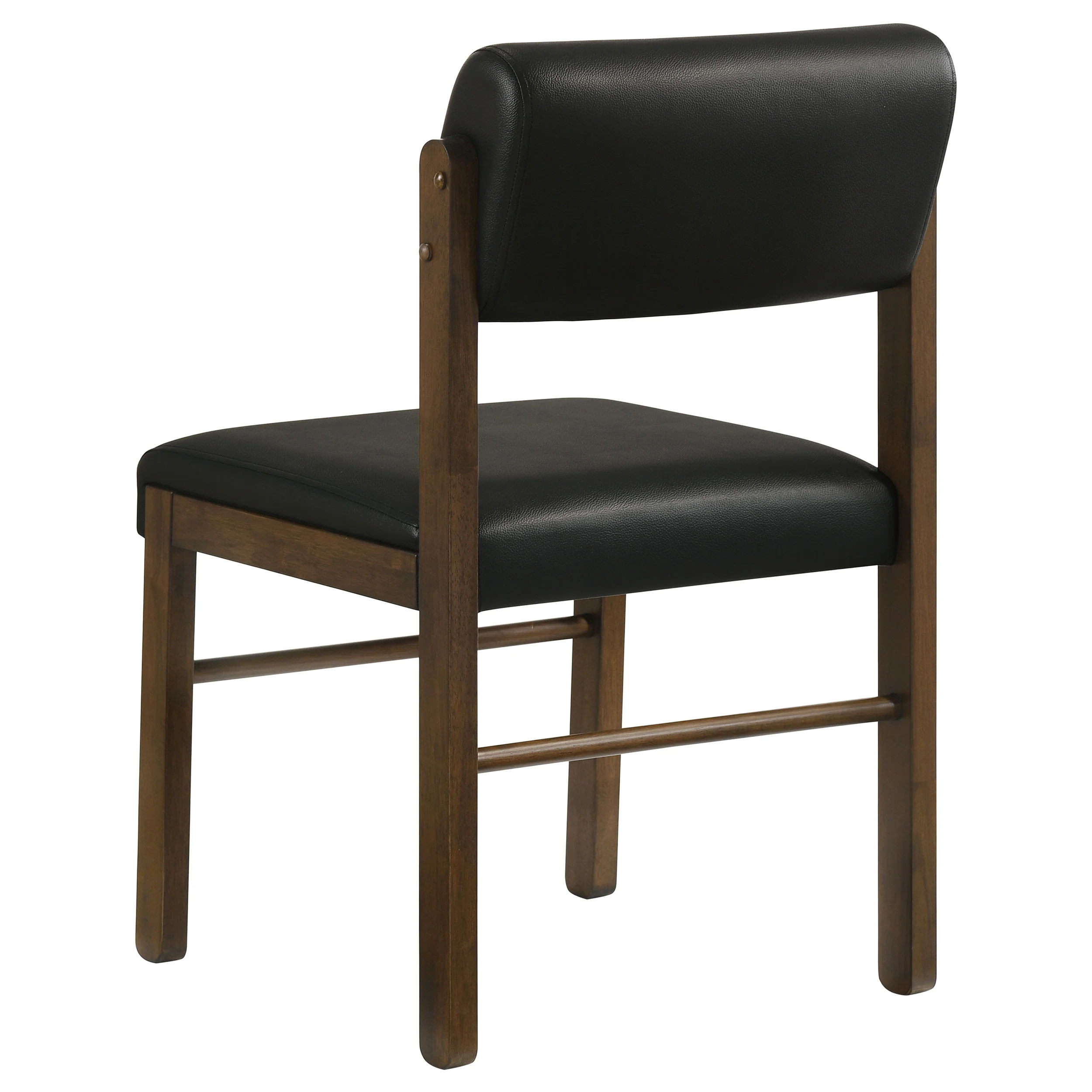 Kehoe Upholstered Dining Side Chair, Black/Walnut (Set of 2) - Image 9