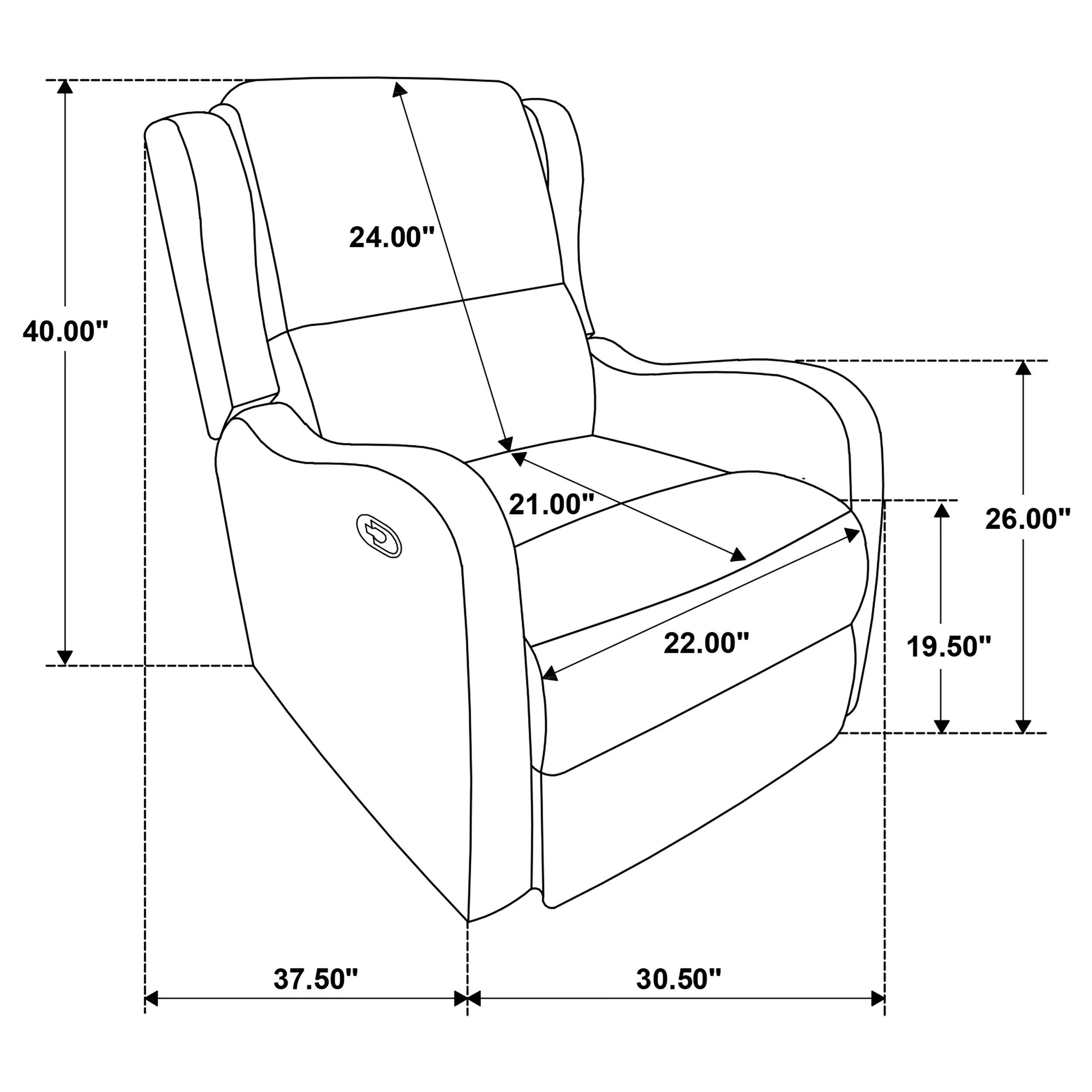 Kelsey Upholstered English Arm Recliner Chair, Ivory - Image 6