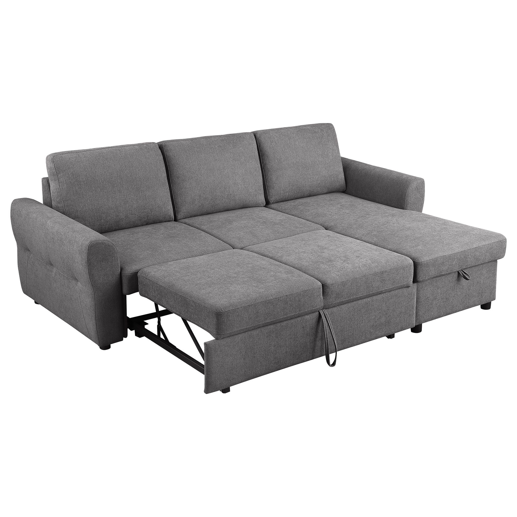 Kenna- Sleeper Sectional Sofa With Storage Ottoman - Image 14