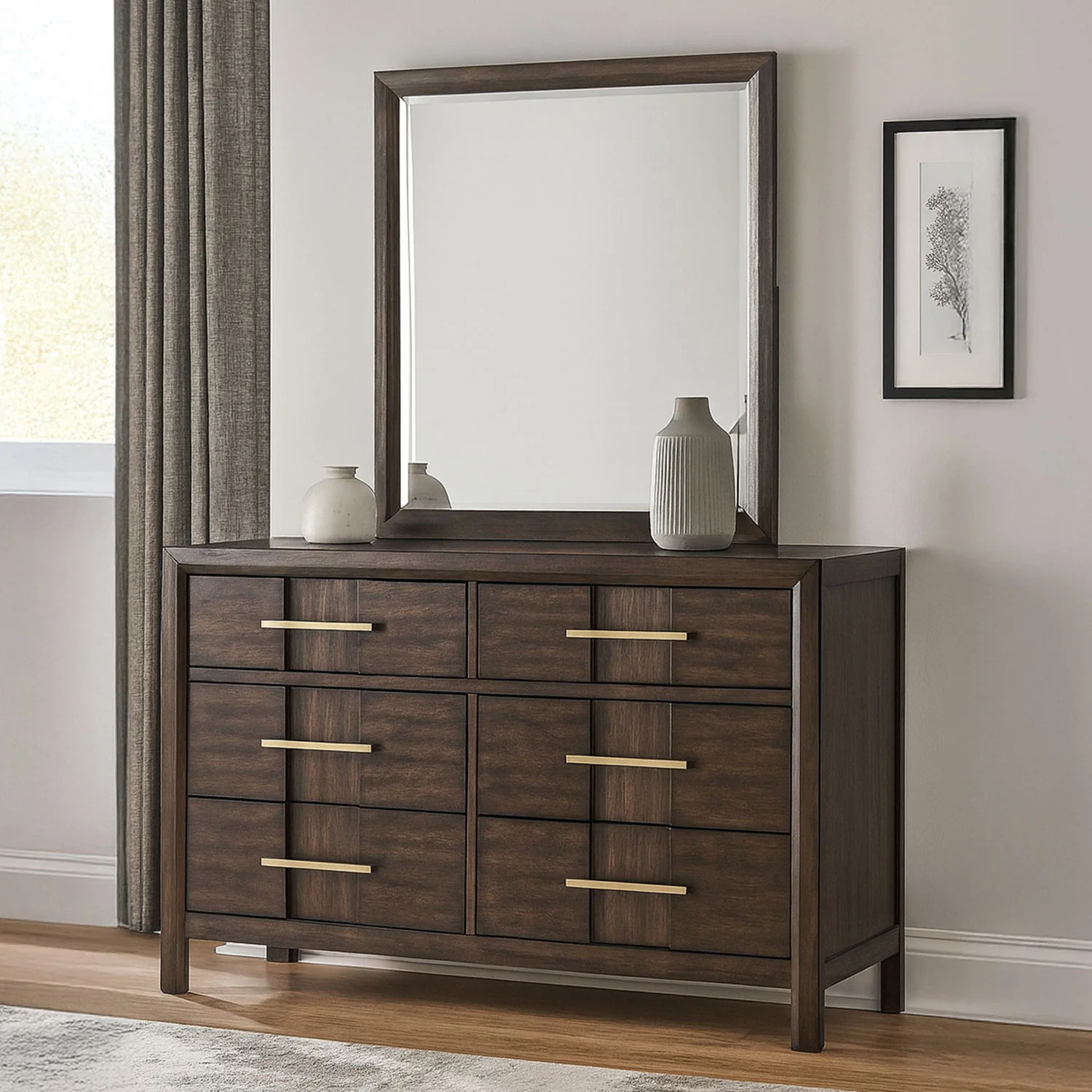 Kenzo - 6 Drawer Dresser - Walnut - Image 7