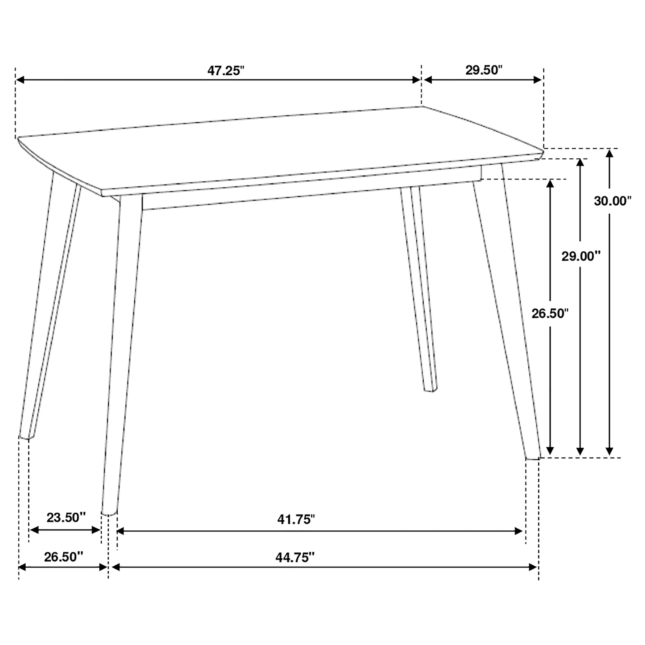 Kersey 5-Piece Rectangular Dining Set, Chestnut - Image 13