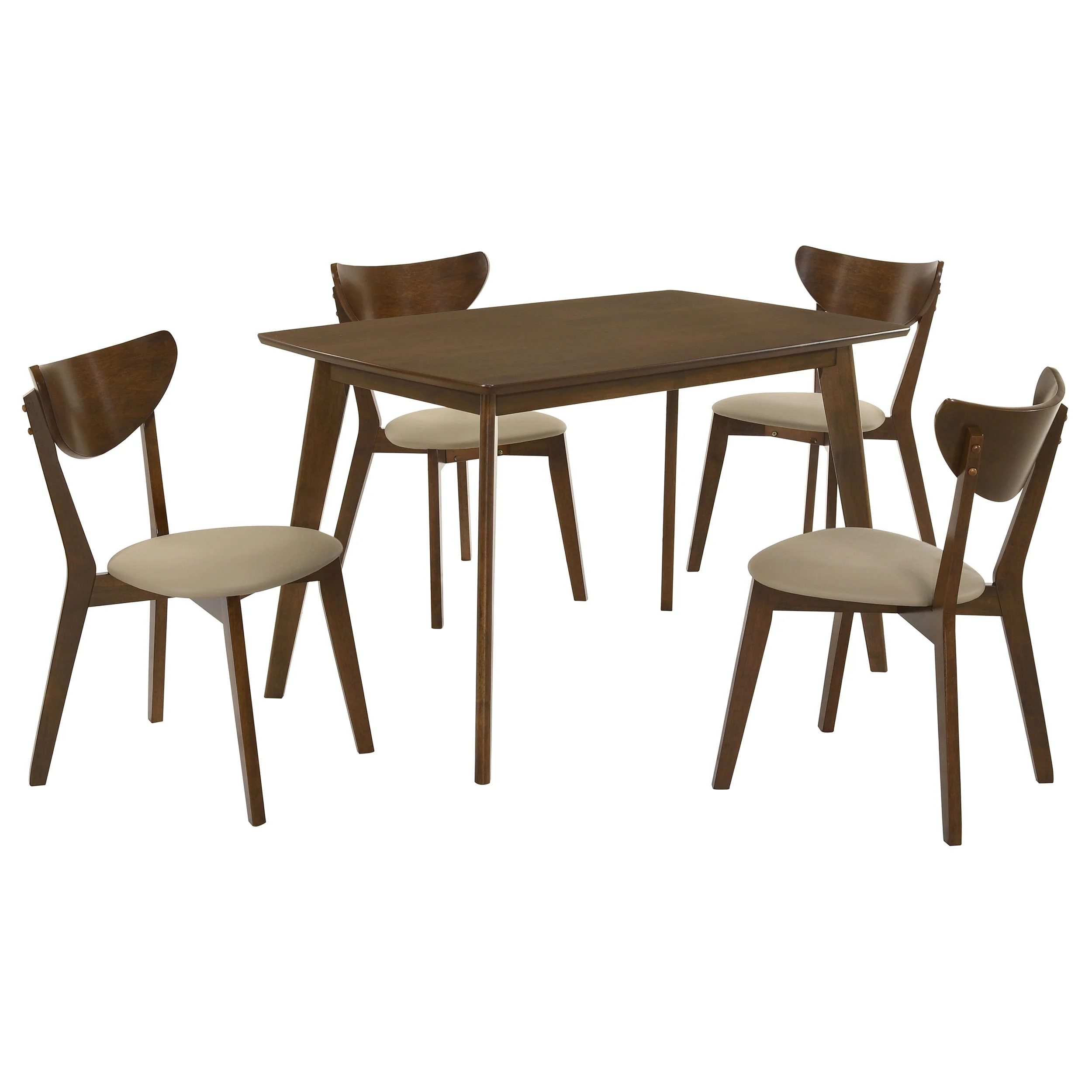 Kersey 5-Piece Rectangular Dining Set, Chestnut - Image 2
