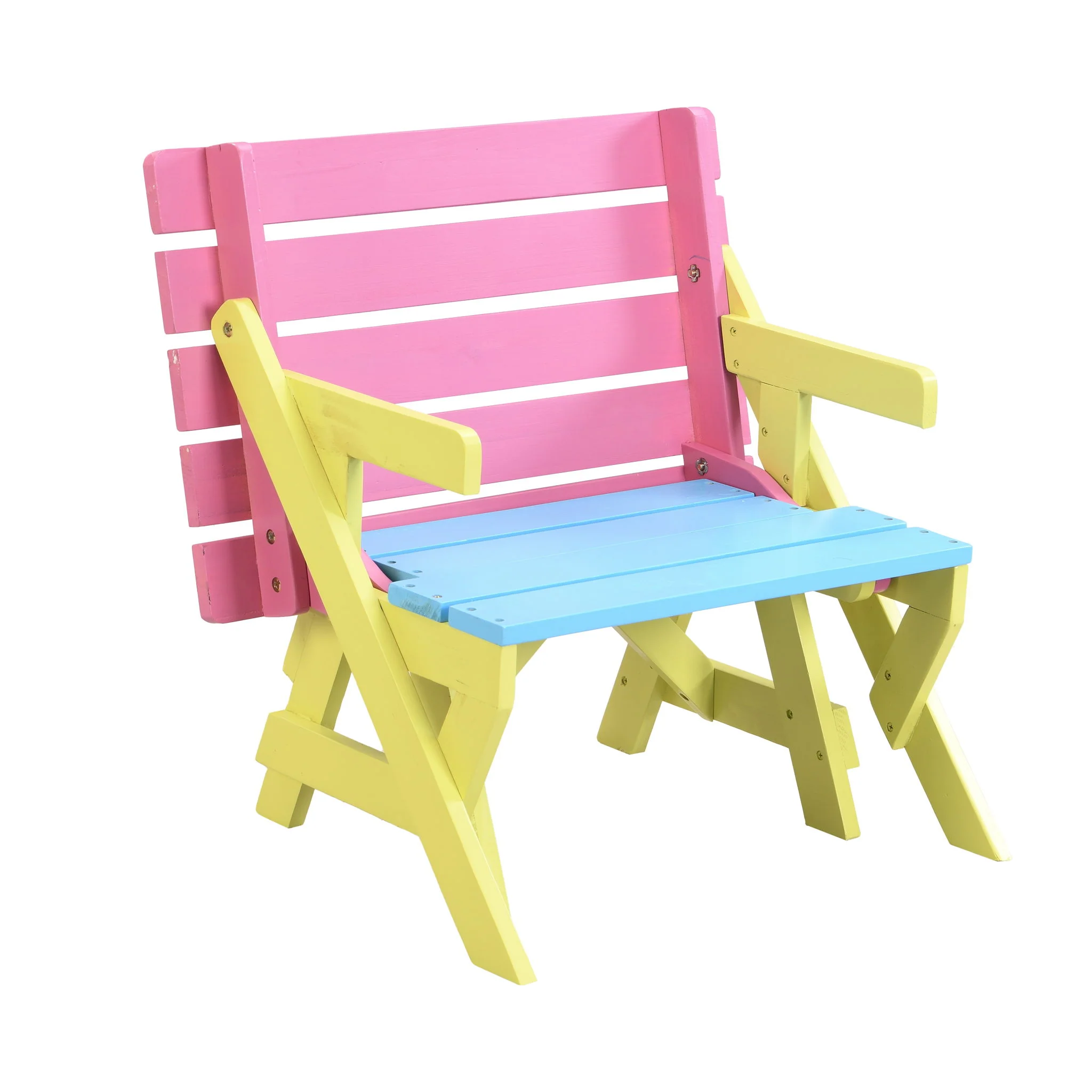 Kids Multi-Functional Arm Chair, Table With 2 Benches All-In-One Set - Image 17