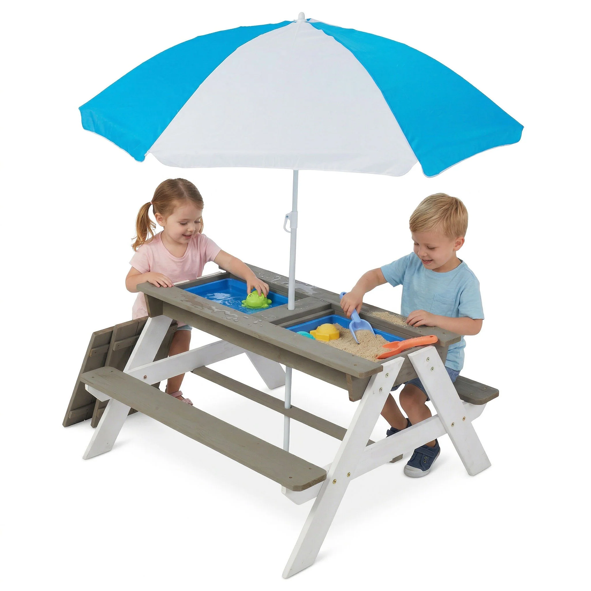 Kids Picnic Table With Sand And Water Table Conversion - Image 12