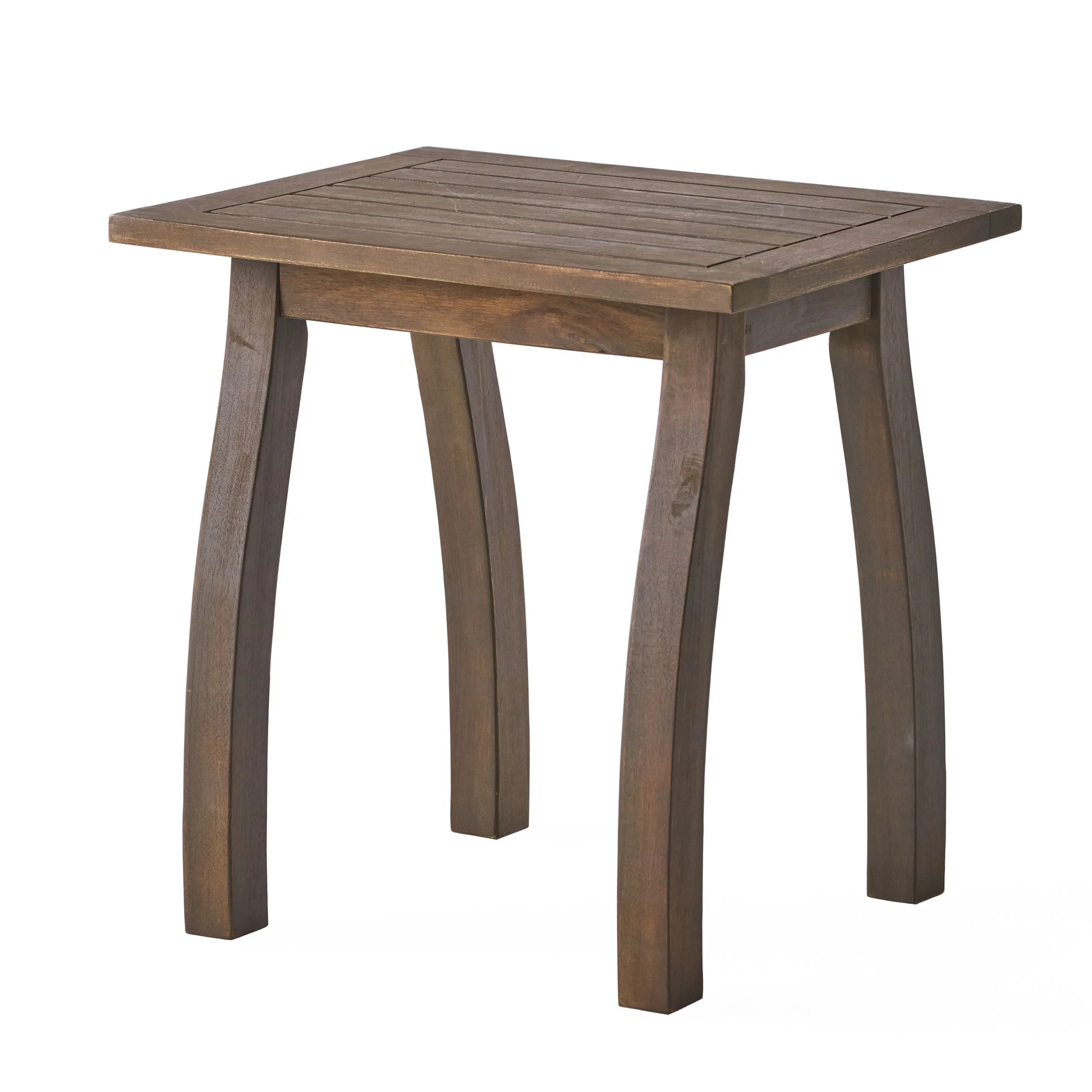 Kinesis - Outdoor Side Table With Slatted Top And Wood Frame - Image 2
