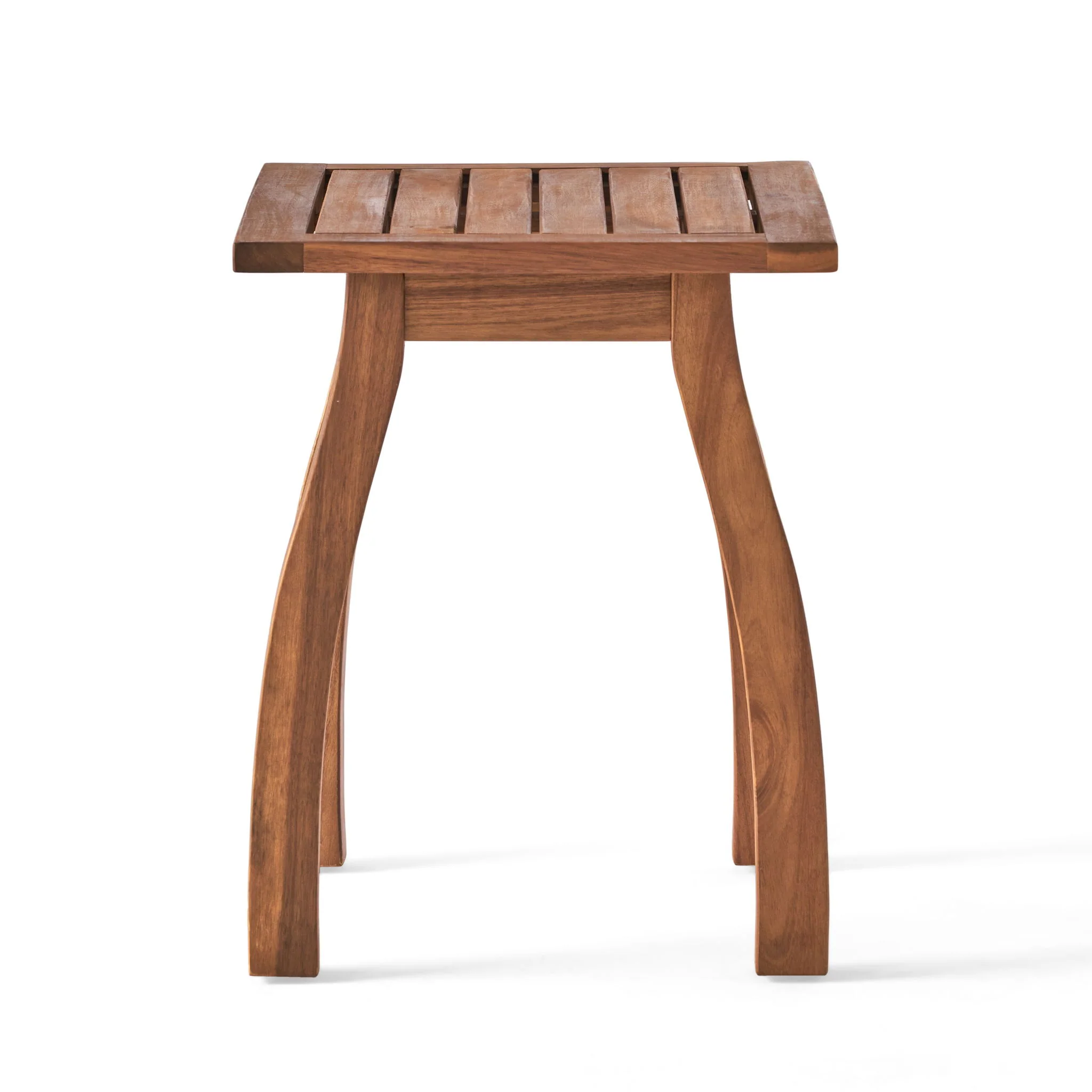 Kinesis - Outdoor Side Table With Slatted Top And Wood Frame - Image 3