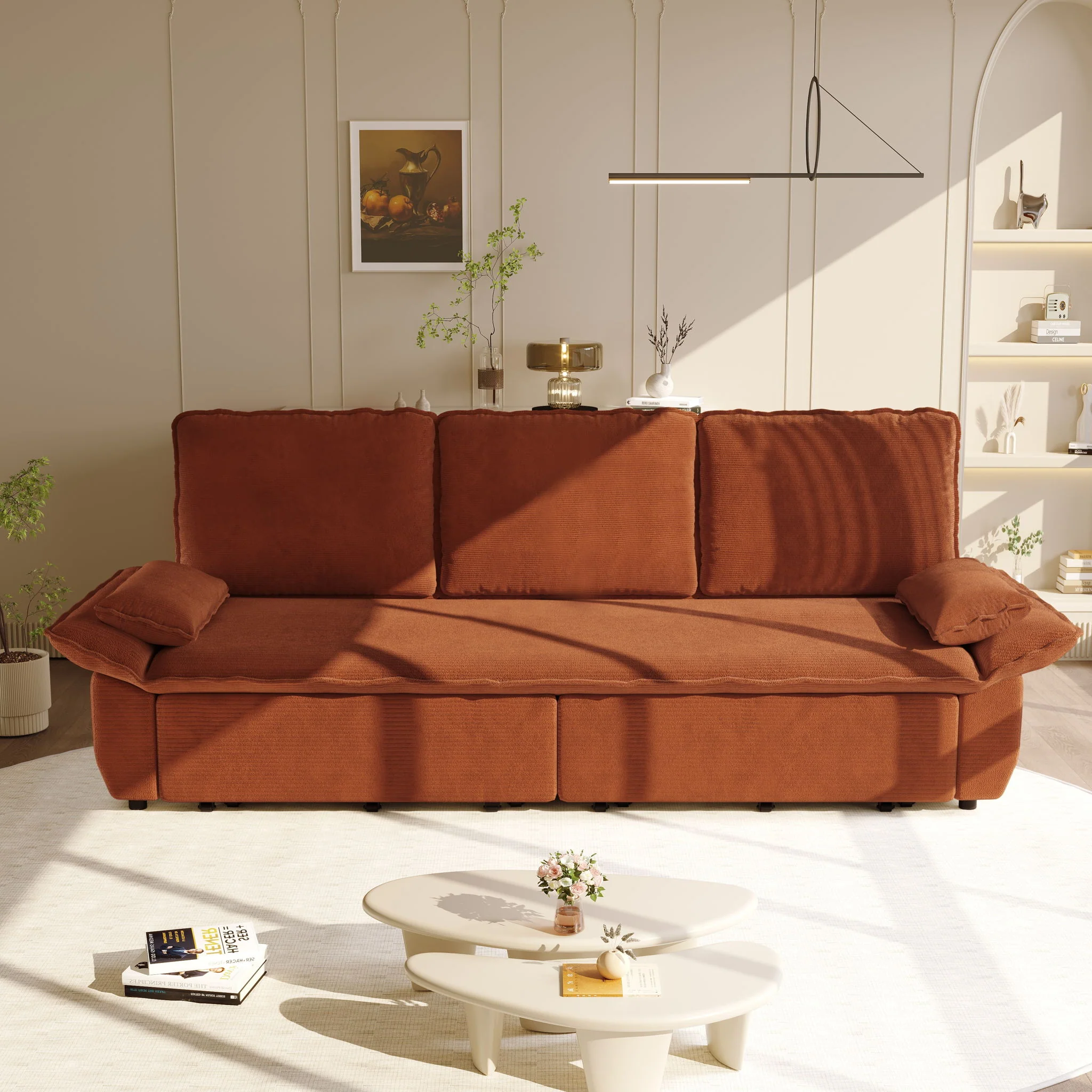 King Size Pull Out Sofa Bed, 3 In 1 Convertible Multifunctional - Image 13