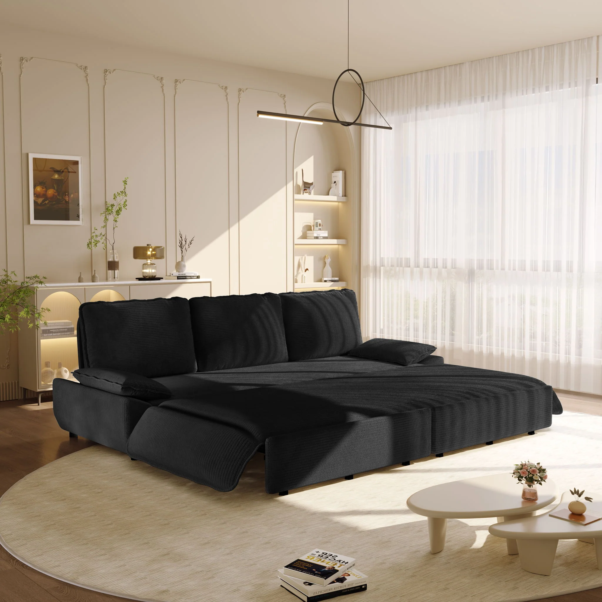 King Size Pull Out Sofa Bed, 3 In 1 Convertible Multifunctional - Image 33