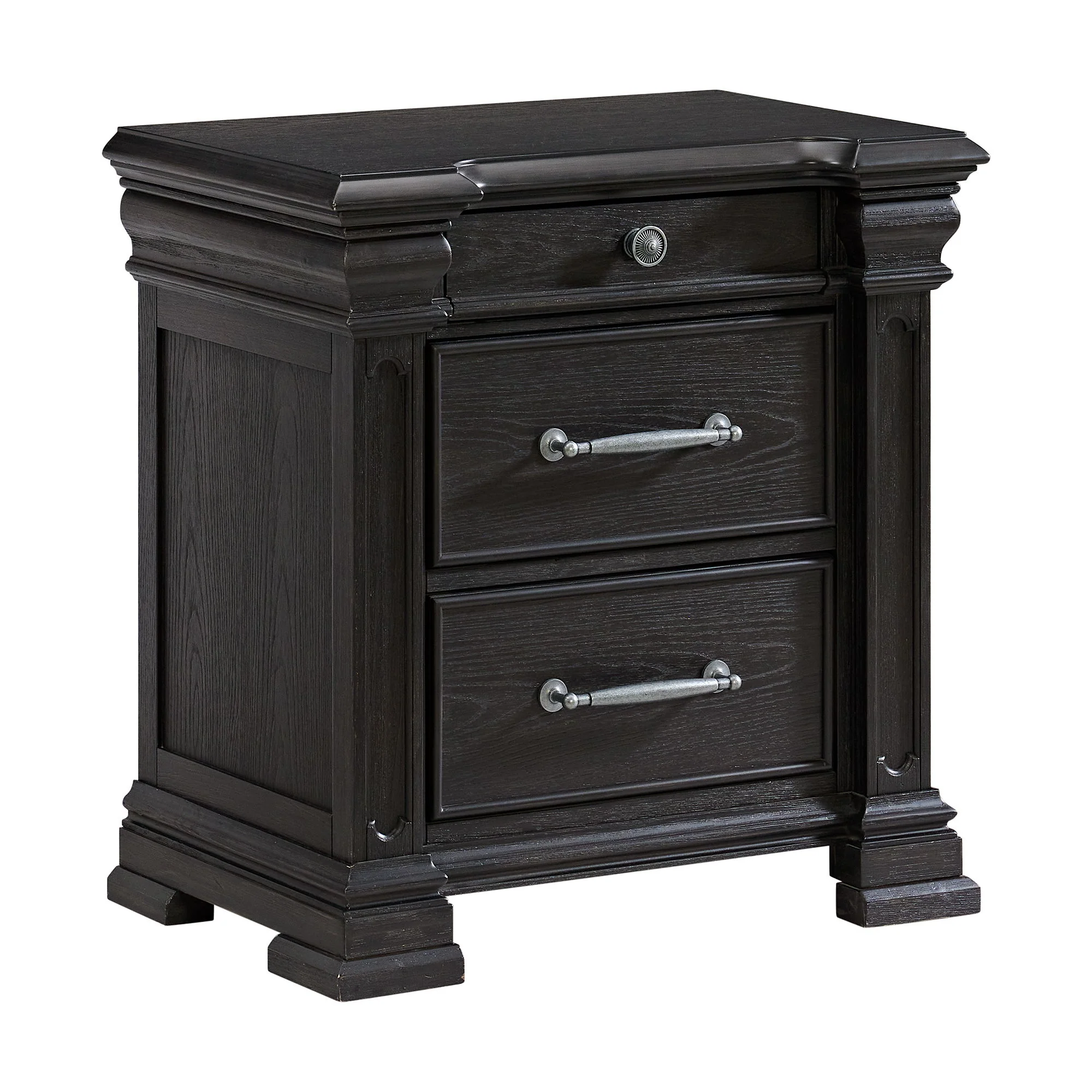 Kings Court - 3-Drawer Nightstand (Sliding Top) - Image 2