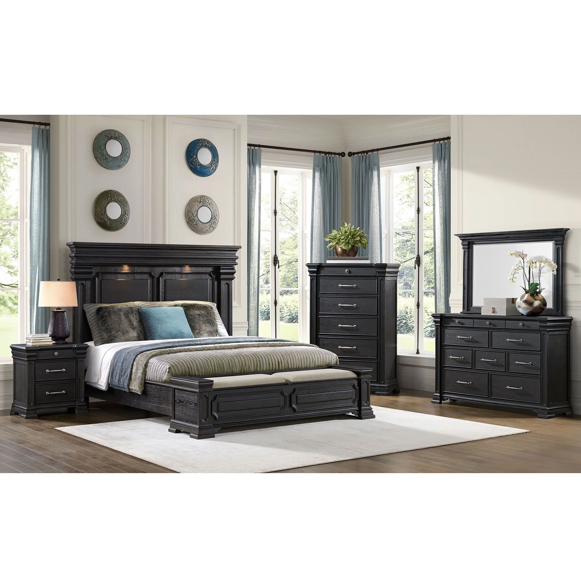 Kings Court - 3-Drawer Nightstand (Sliding Top) - Image 3