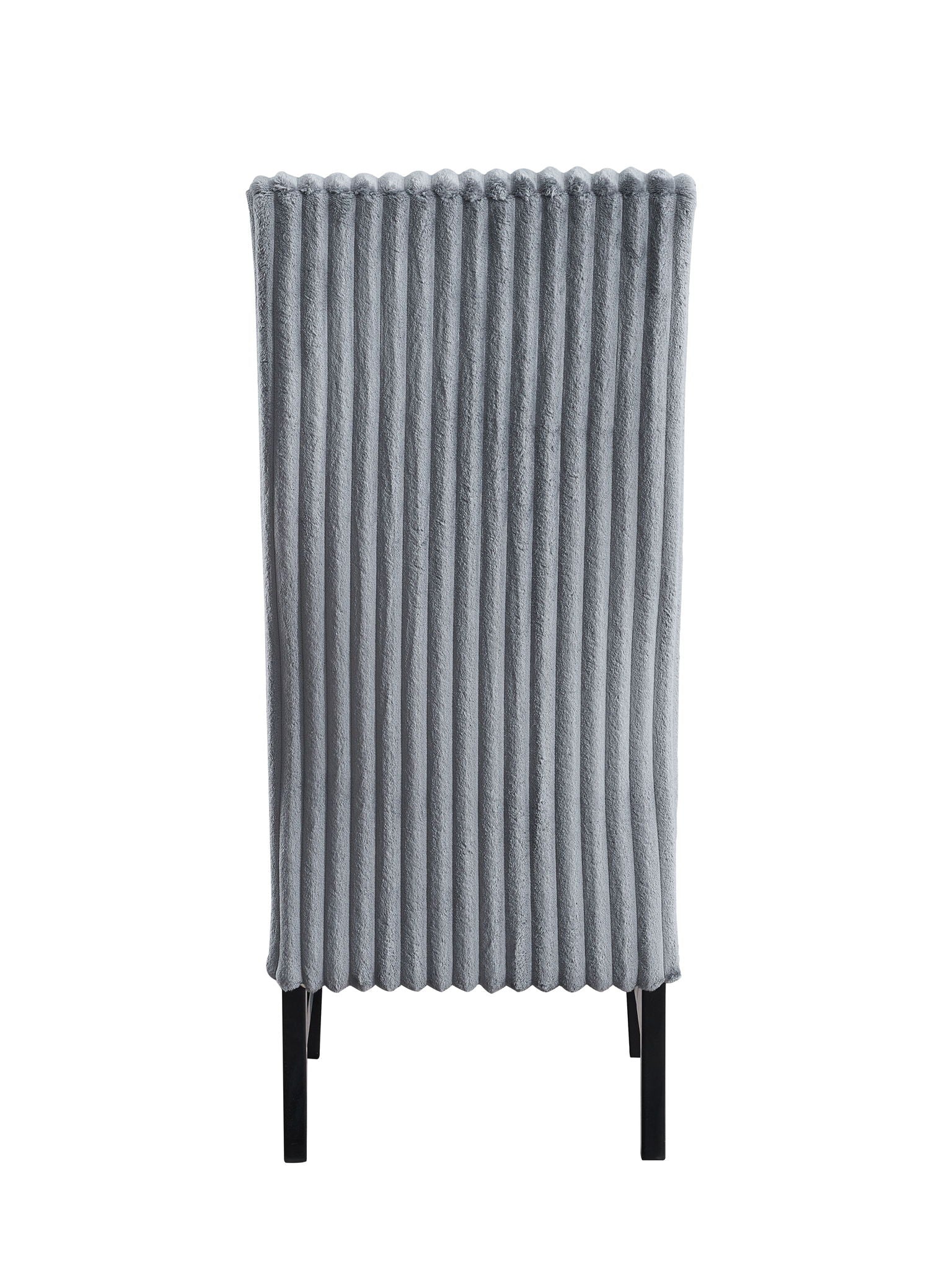 Kini - Corduroy Side Chair (Set of 2) - Black / Gray - Image 5
