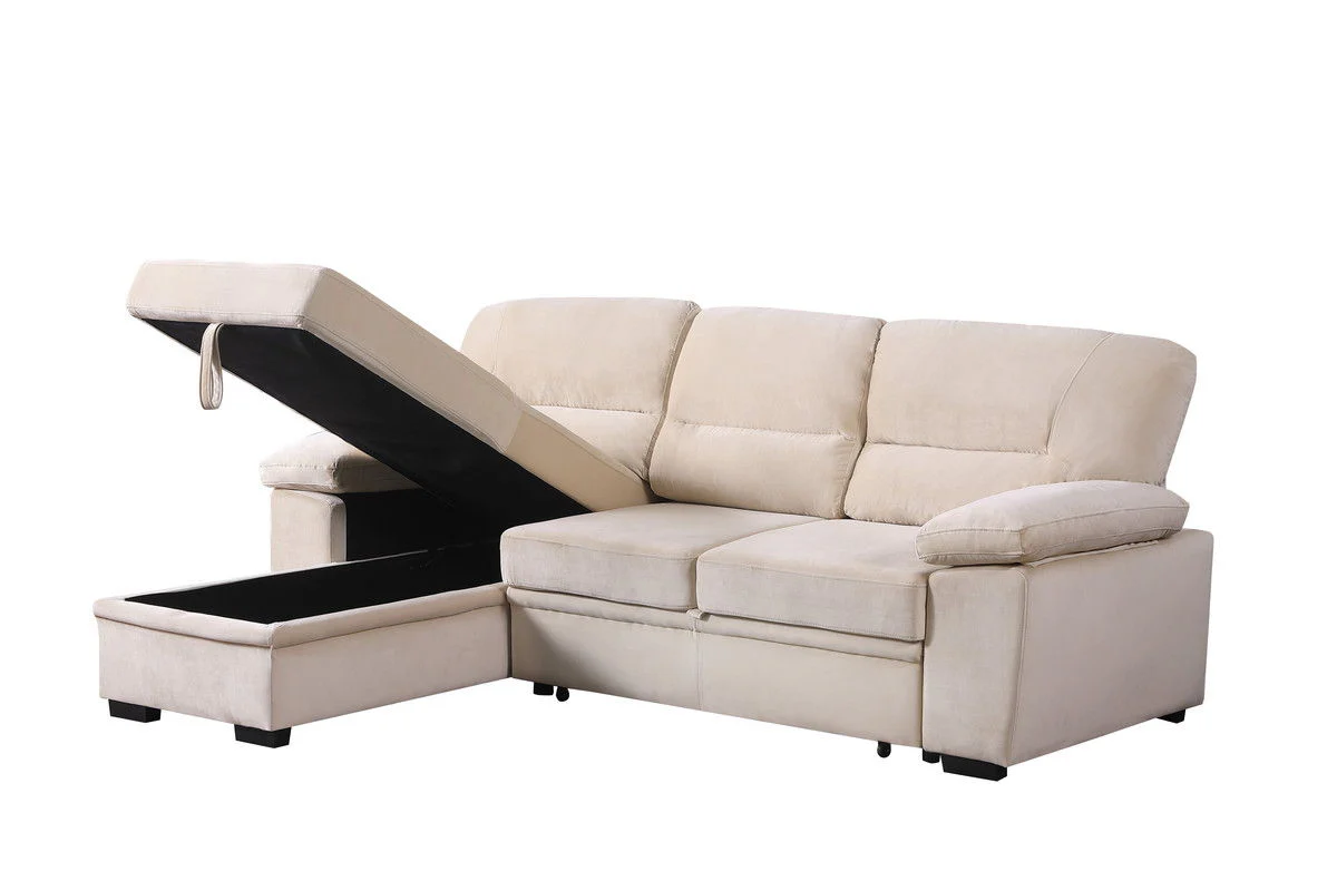 Kipling - Reversible Sleeper Sectional Sofa Chaise - Image 17