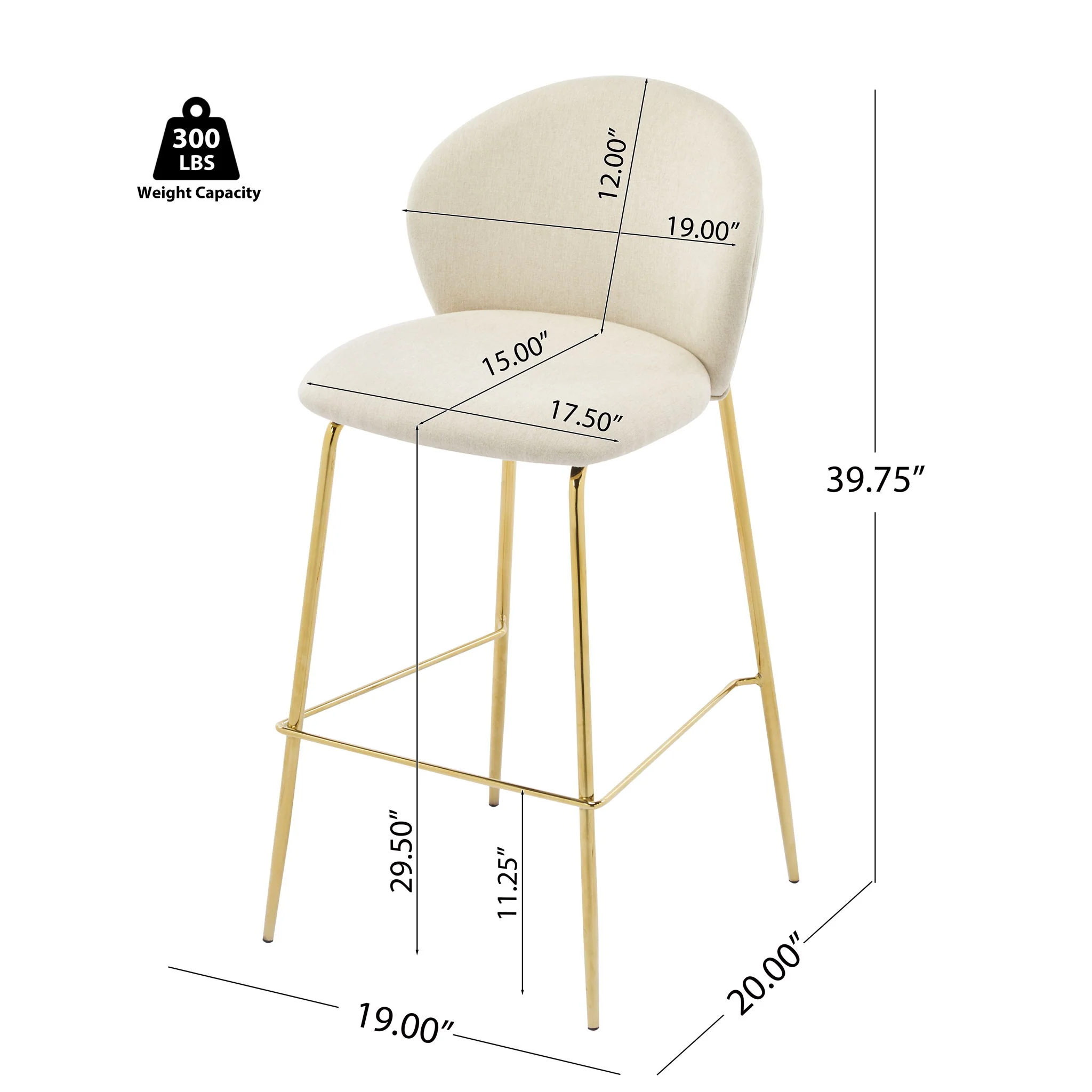 Kira - Upholstered Bar Stool (Set of 2) - Image 14