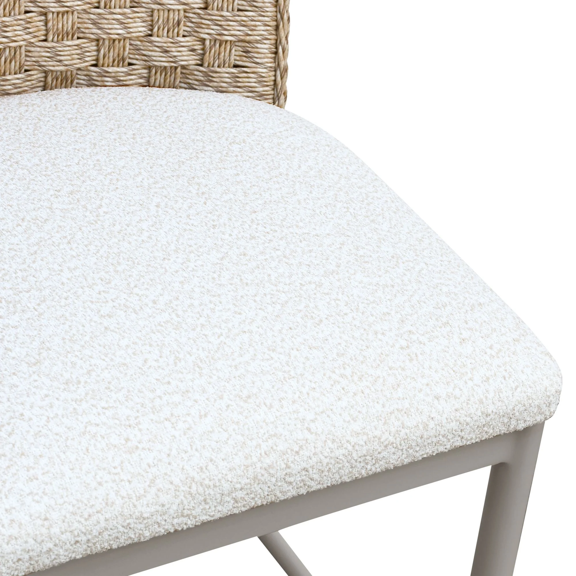 Kobalt - Counter Height Outdoor Barstool - Ivory - Image 5