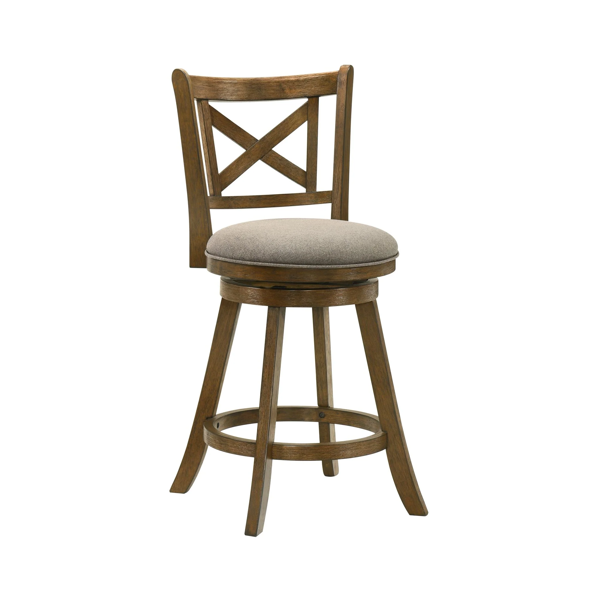 Kodi - Modern Farmhouse Swivel Wood Counter Height Kitchen Bar Stool - Image 6