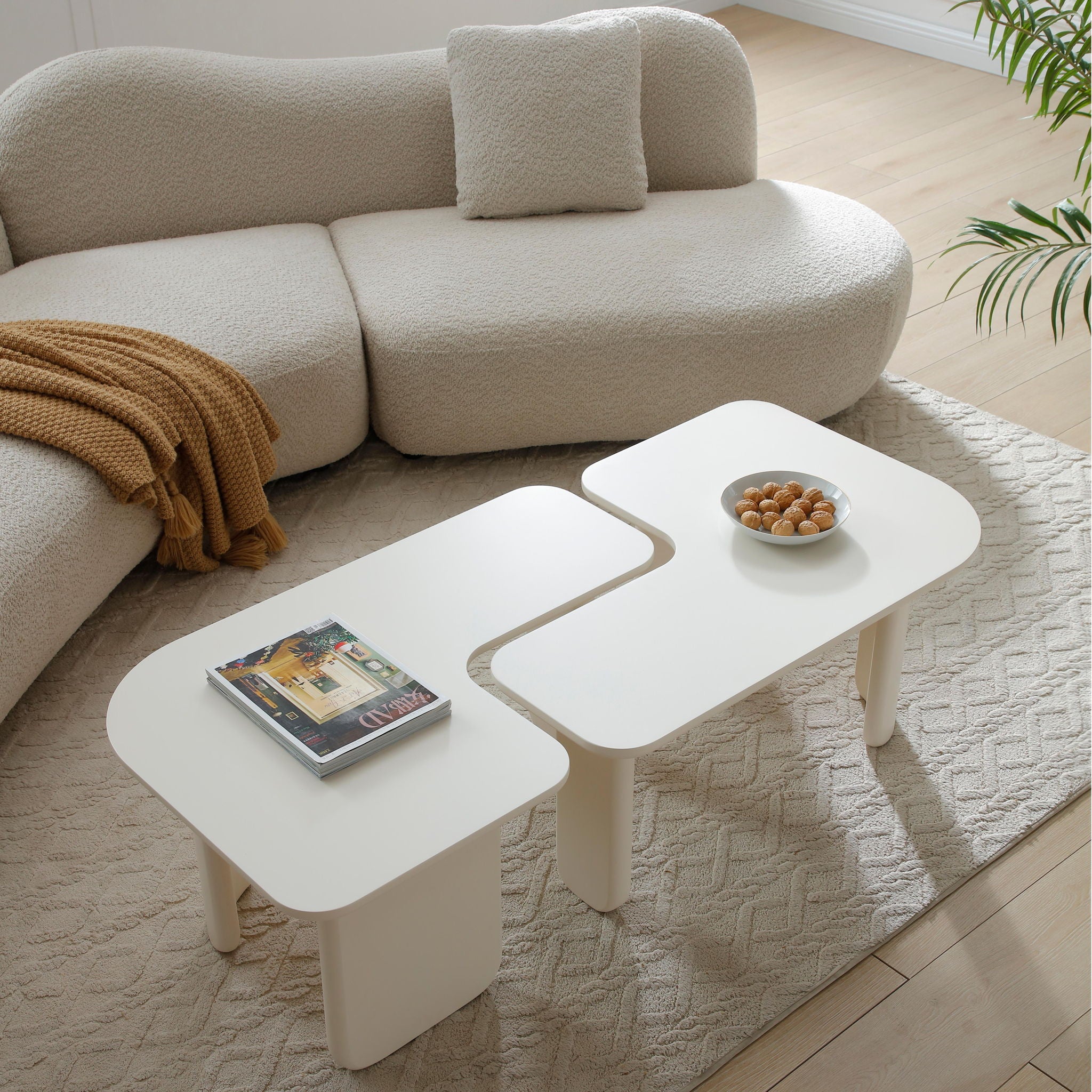 L-Shape Coffee Table For Living Room - Image 22