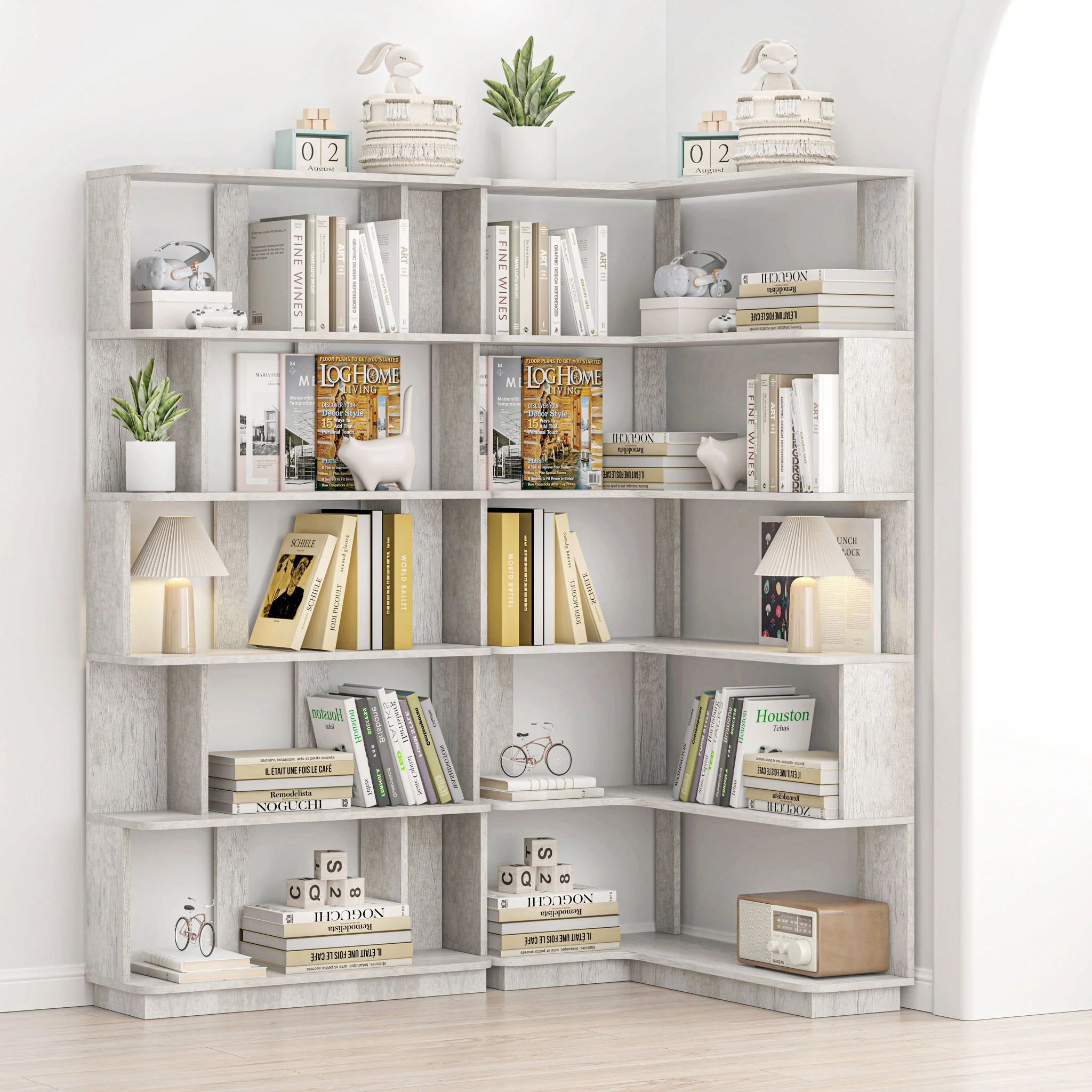 L-Shaped Corner Bookshelf - Image 17