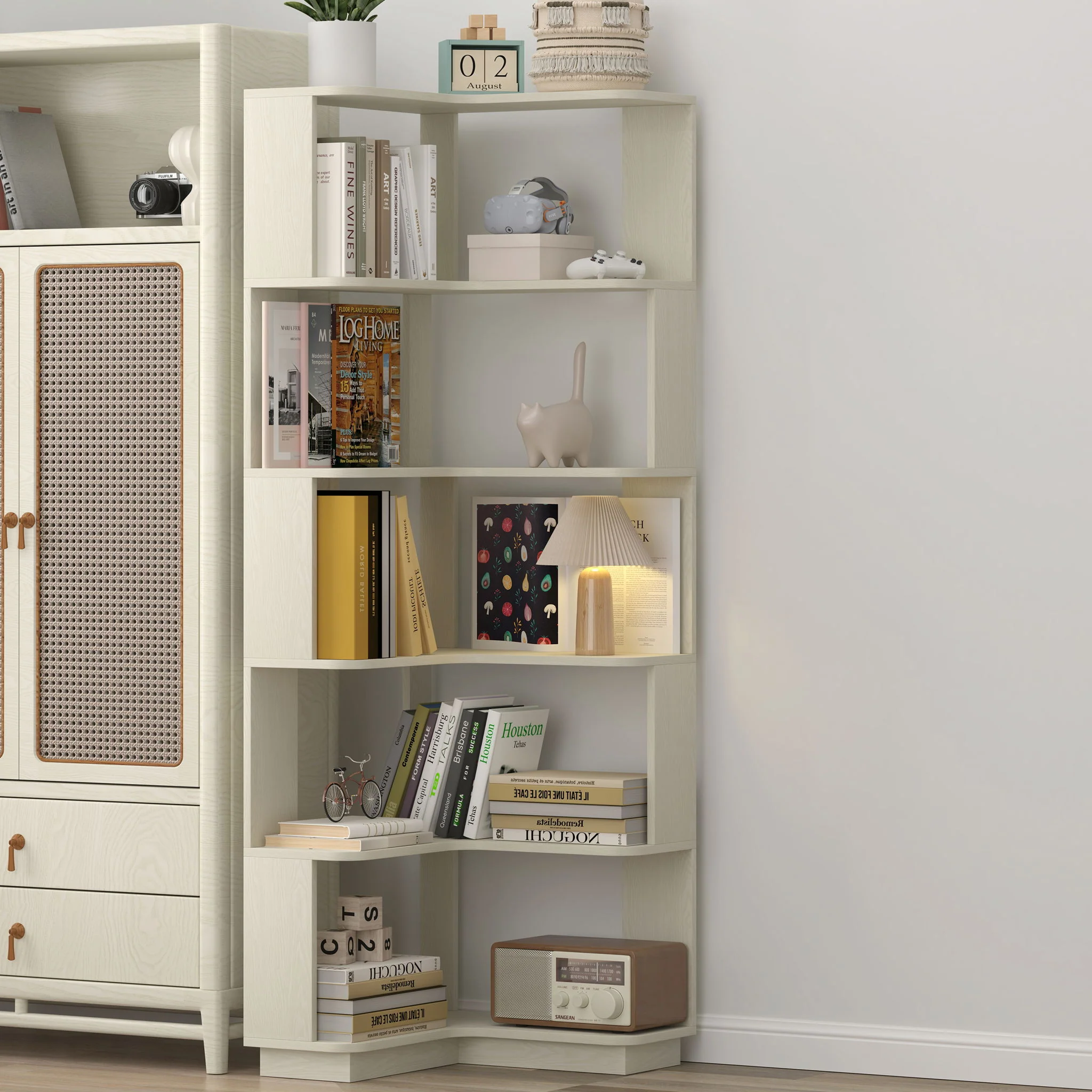 L-Shaped Corner Bookshelf - Image 51