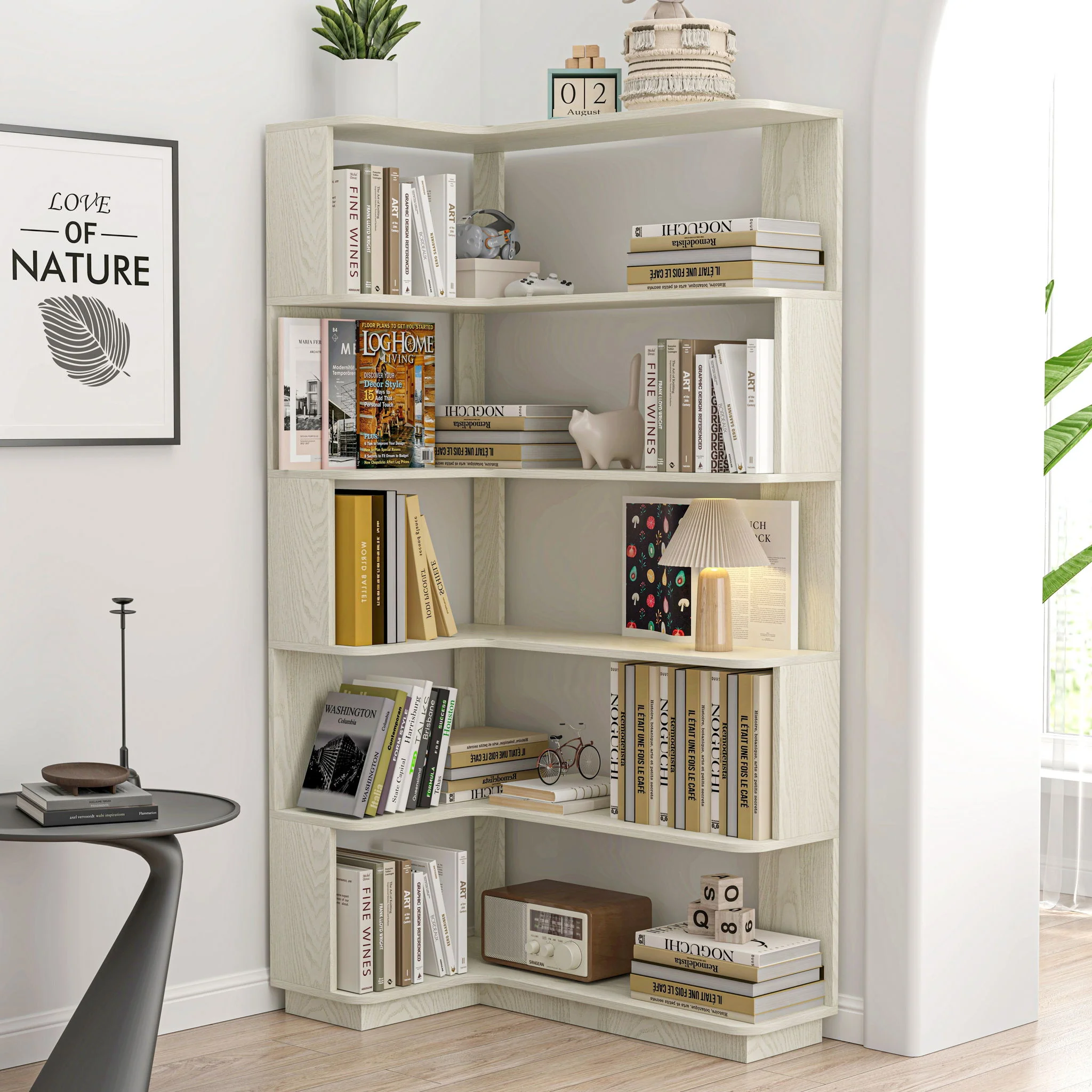 L-Shaped Design Corner Bookshelf - Image 13