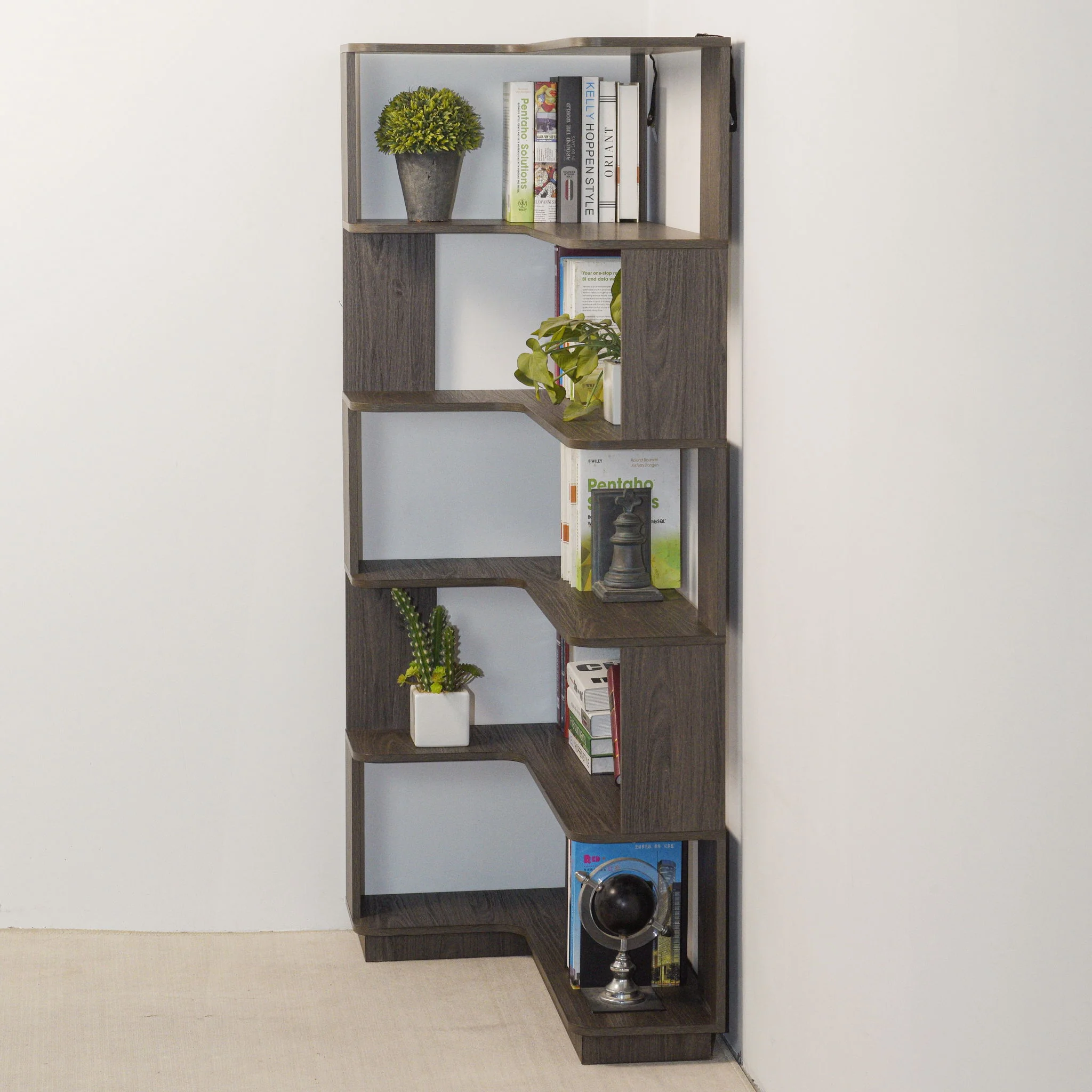 L-Shaped Design Corner Bookshelf - Image 20