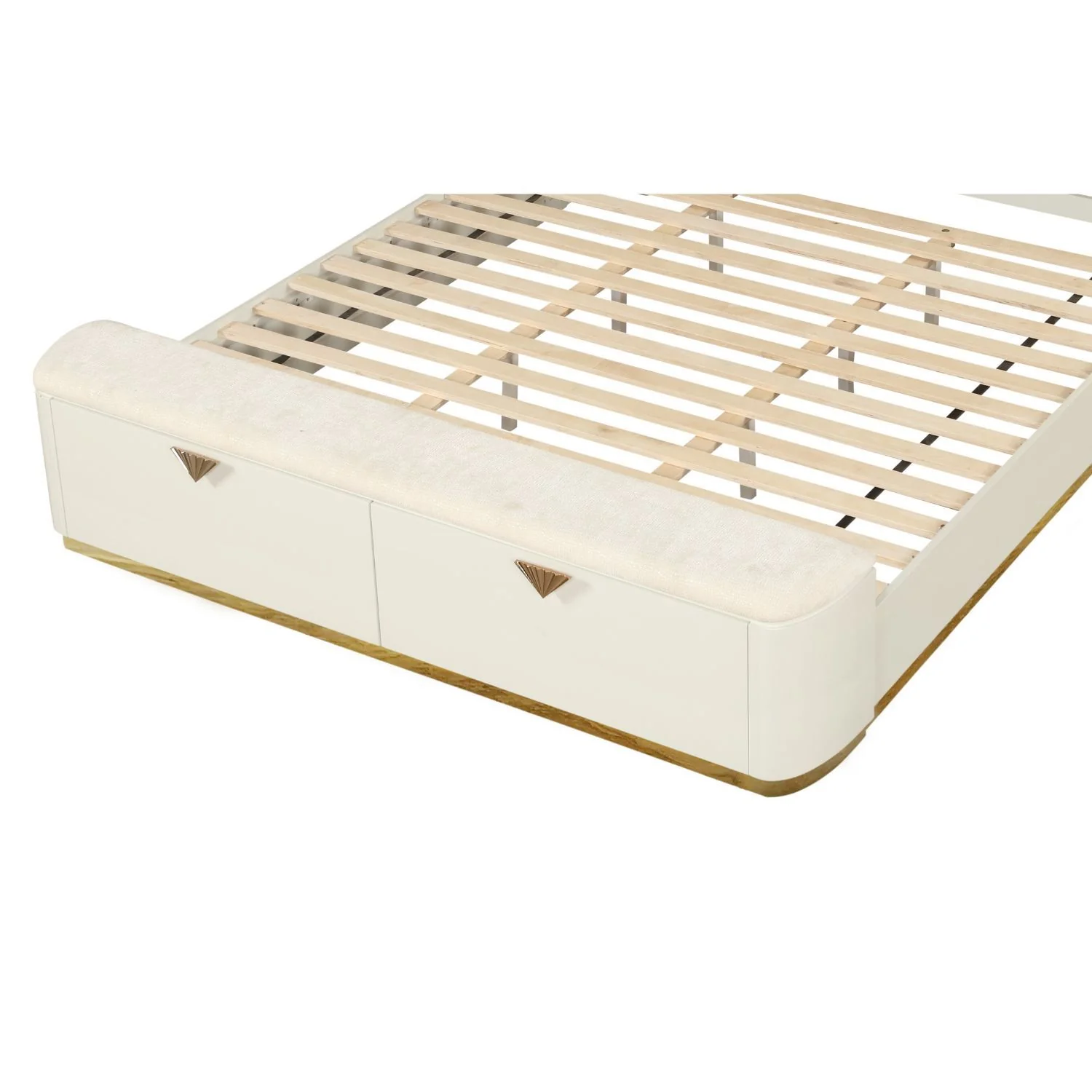 La Pierre - King Bed With Storage Drawers And LED Headboard - Beige - Image 4