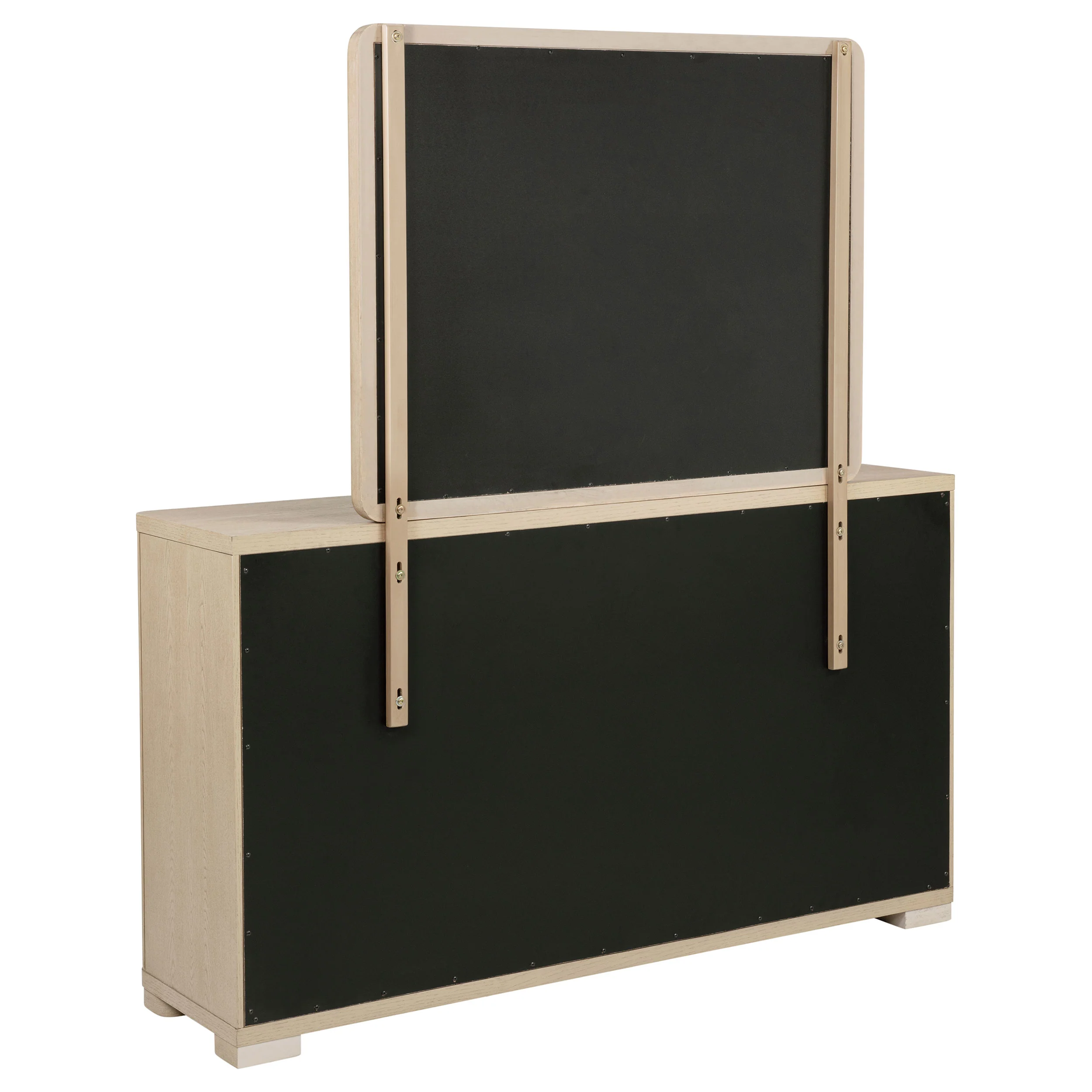 Ladera 6-Drawer Dresser with Mirror - Light Elm - Image 6