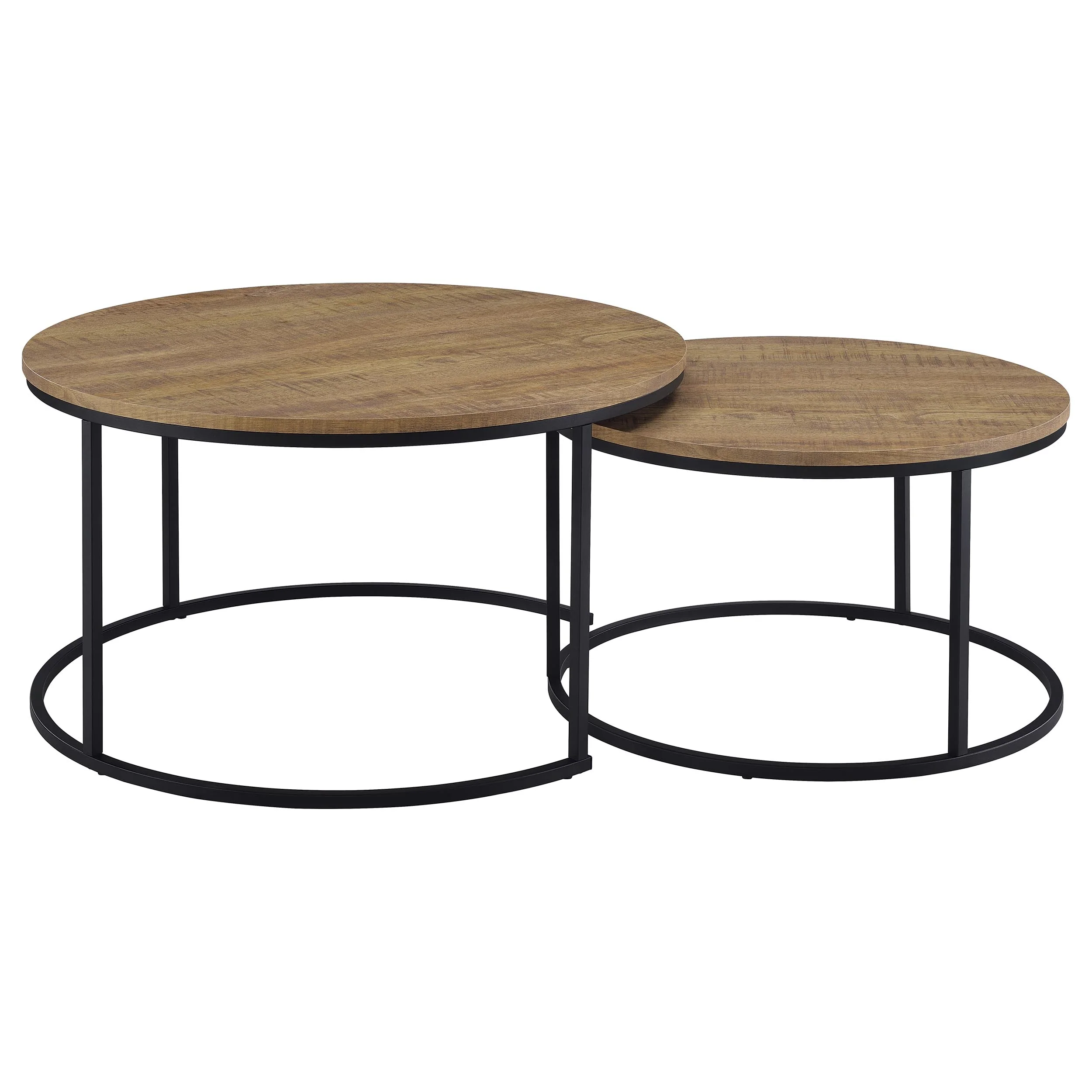 Lainey 2-Piece Round Nesting Coffee Table in Mango - Image 10