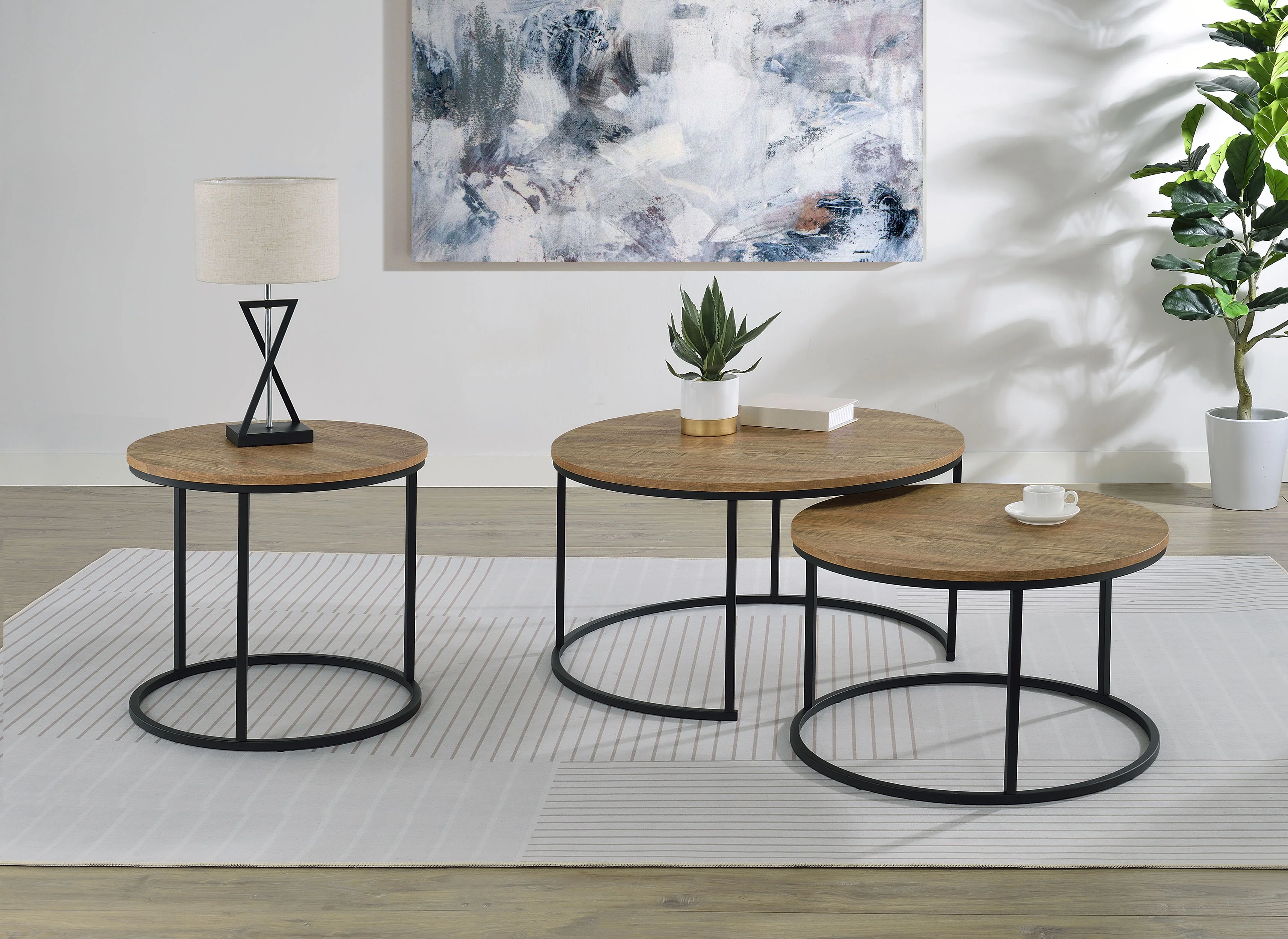 Lainey Round Occasional Side End Table in Mango - Image 11