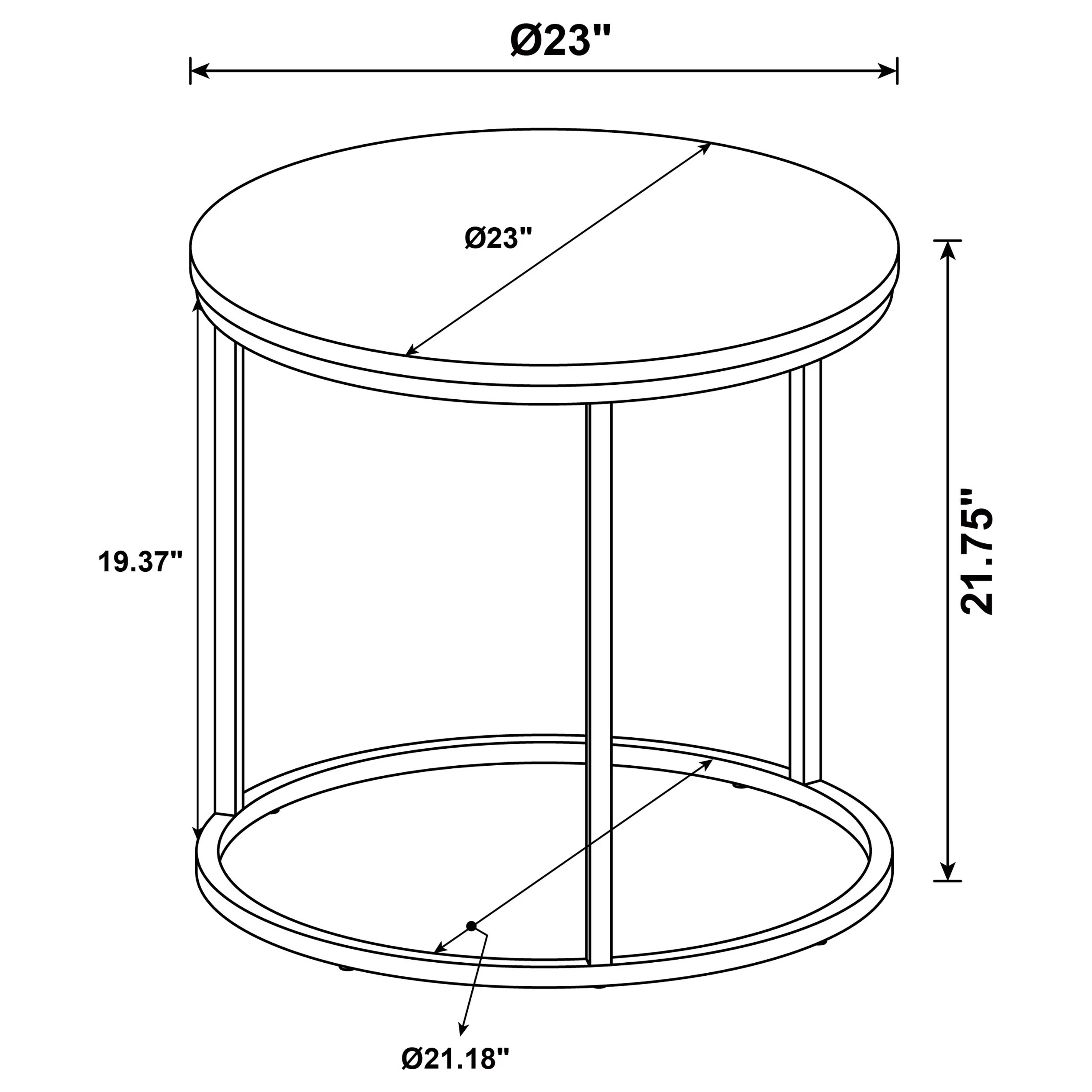 Lainey Round Occasional Side End Table in Mango - Image 6