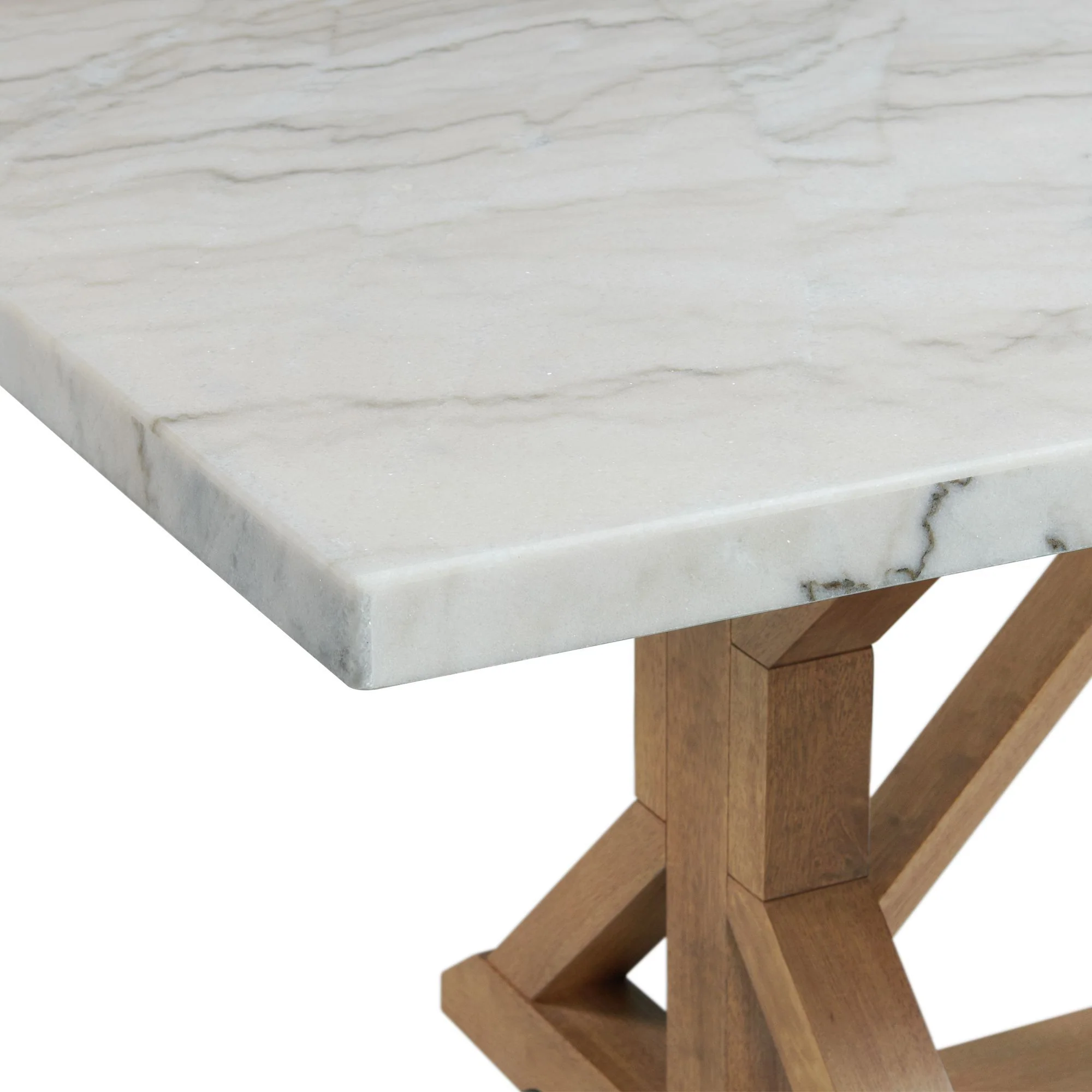 Lakeview - Marble Standard Height Rectangular Dining Table - White - Image 9