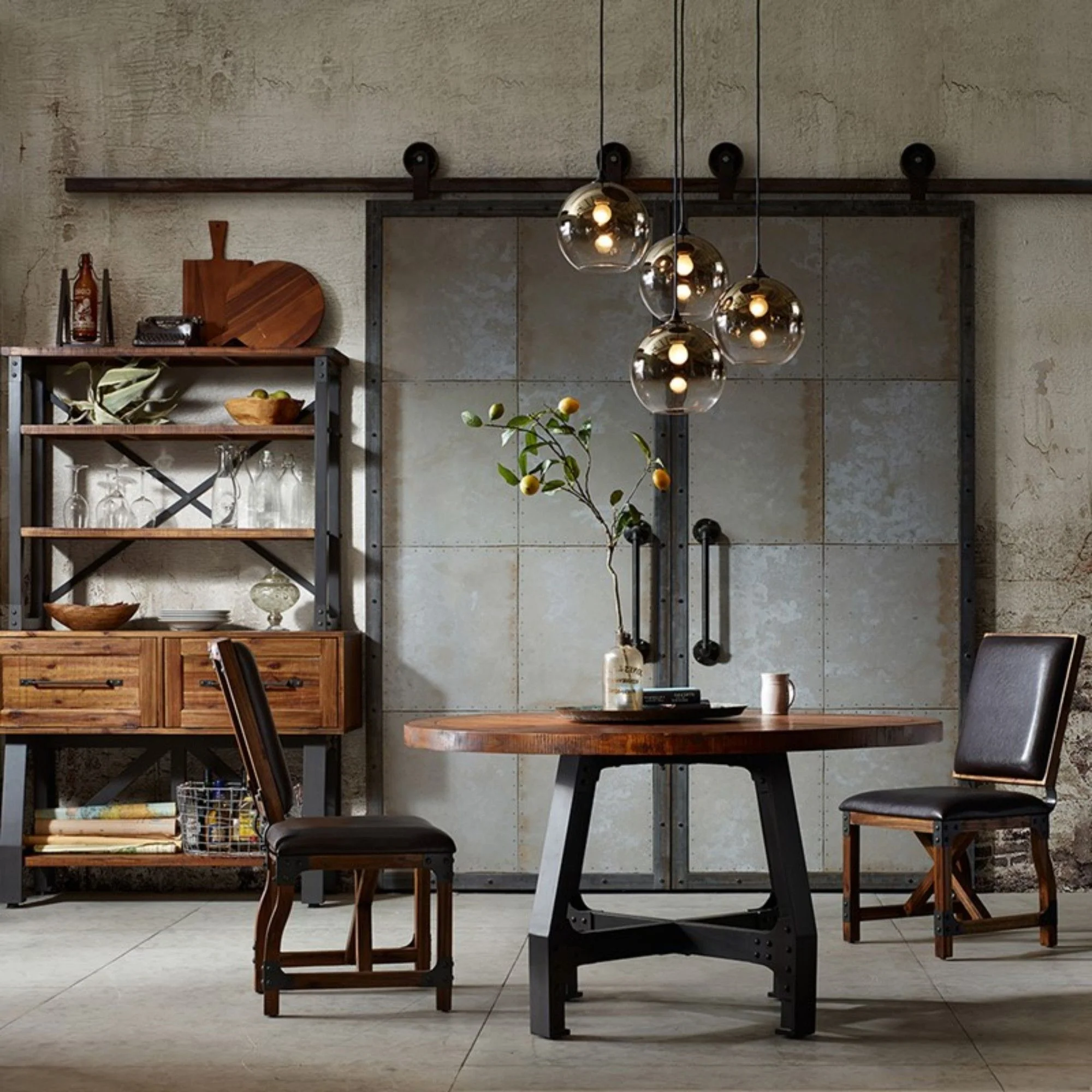 Lancaster - Round Dining / Gathering Table With Adjustable Height - Walnut - Image 3