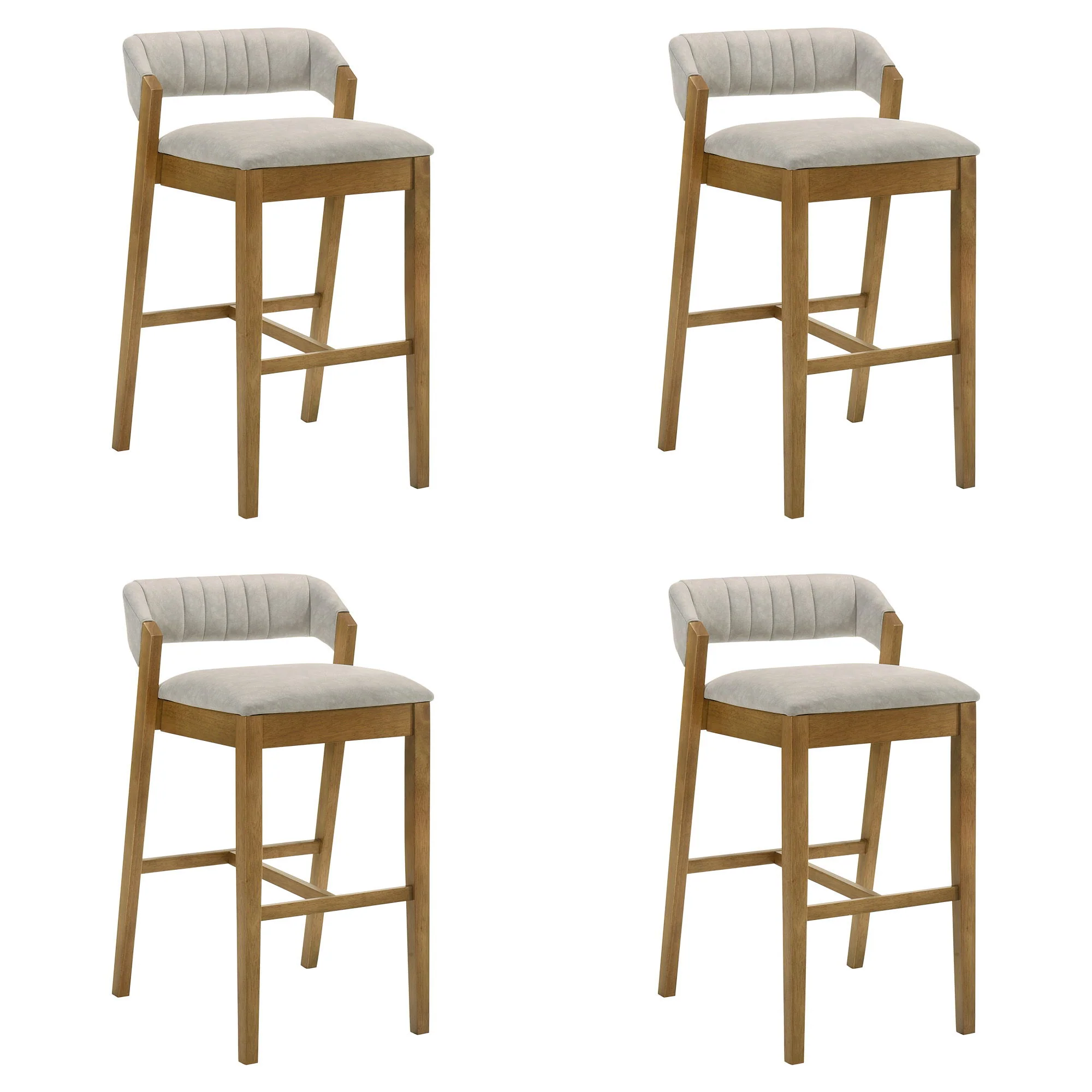 Landyn - 26" Amber Glow Counter Height Rubberwood Barstool - Image 4