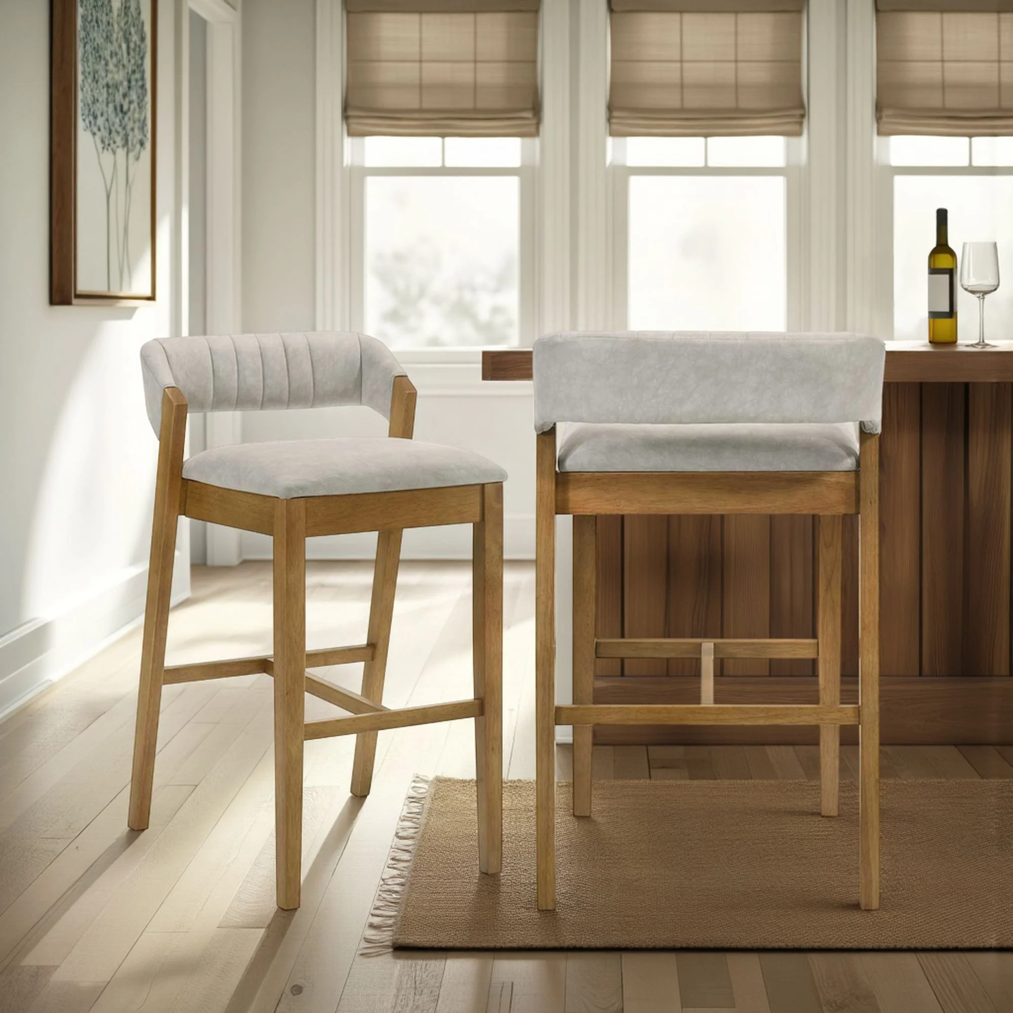 Landyn - 30" Amber Glow Bar Height Rubberwood Barstool - Image 11
