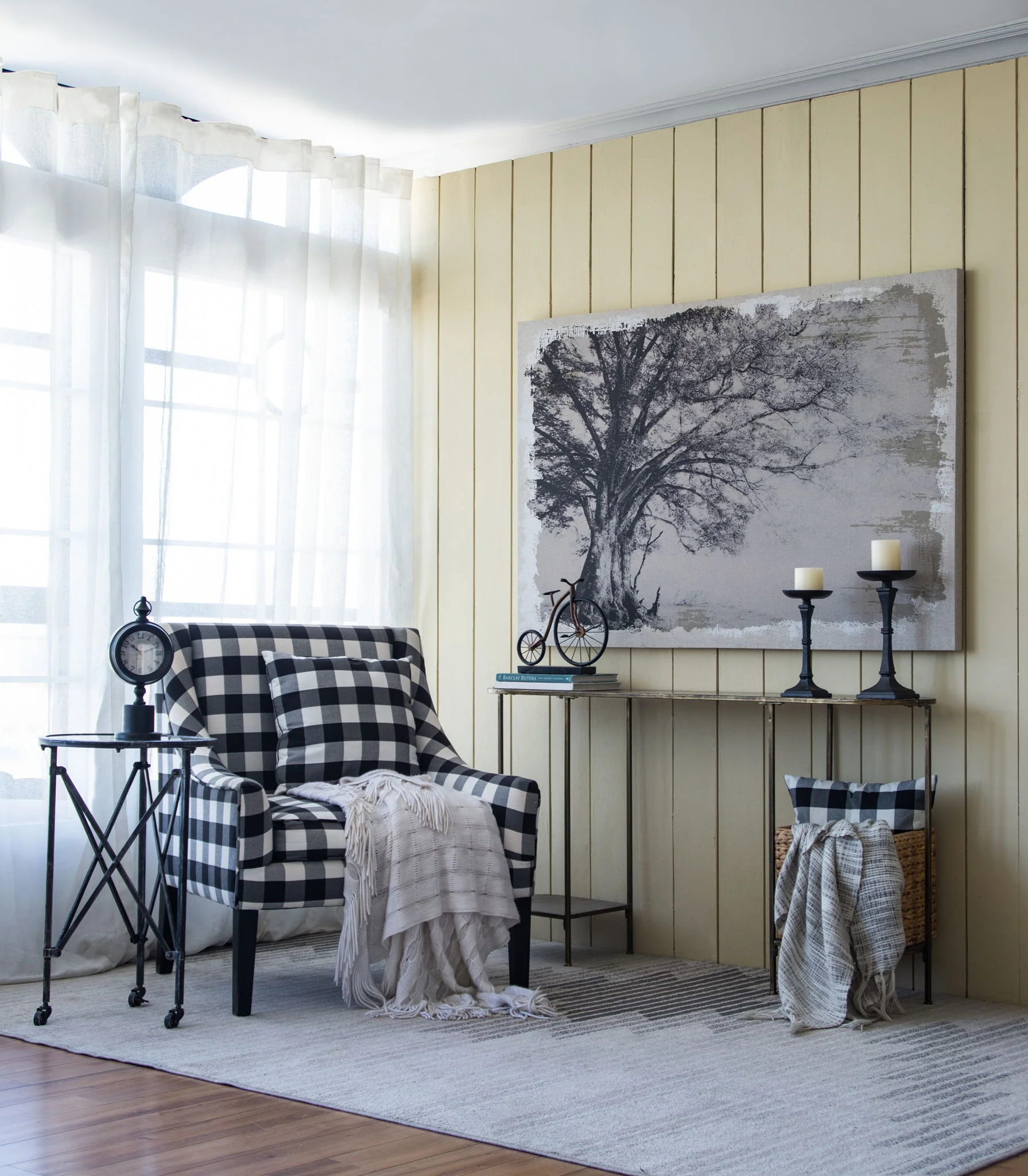 Large Arboreal Shelter Canvas Art Print, Traditional Style Floral Wall Art, Home Decor Accent Piece - Gray / White Matte - Image 8