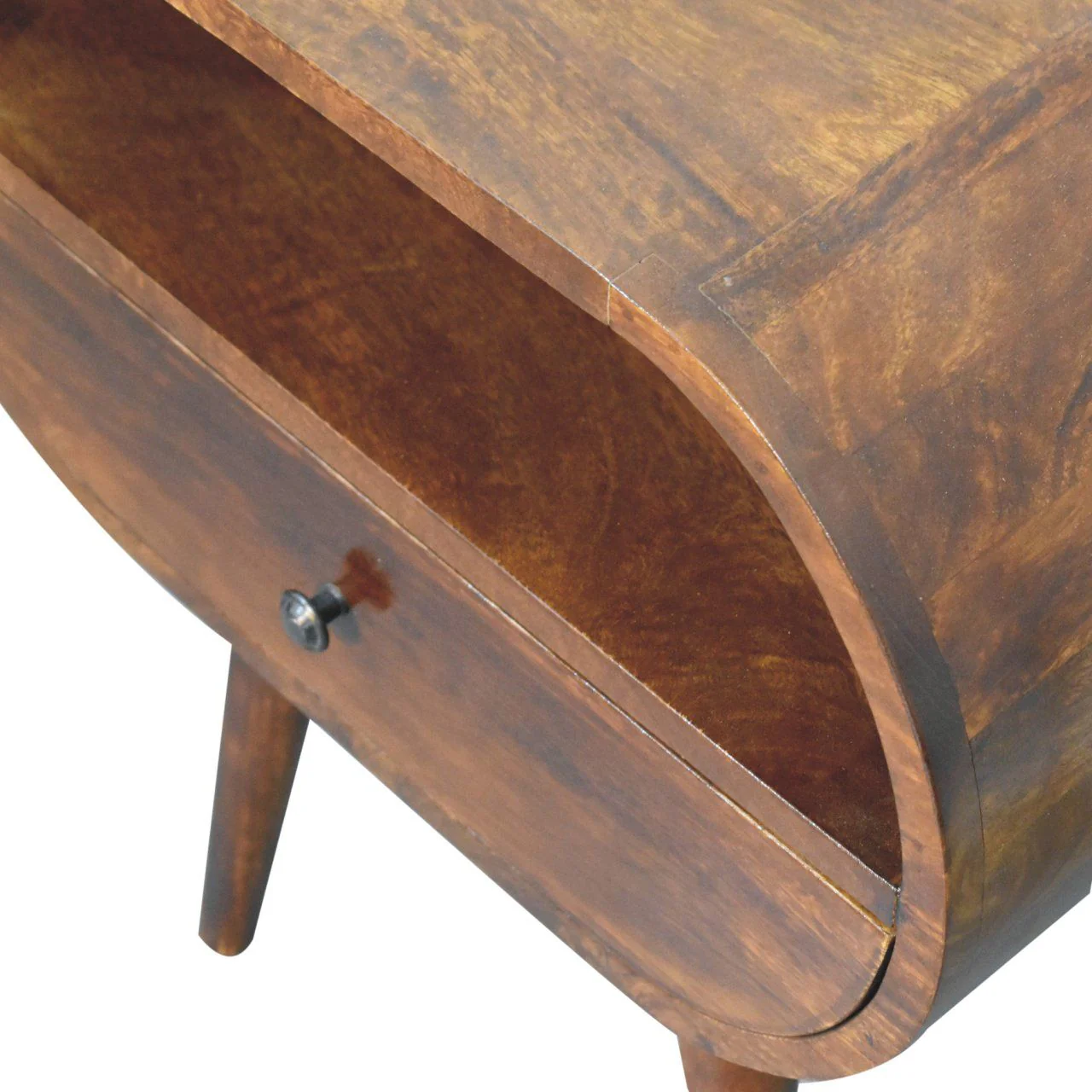Large Chestnut Circular Bedside - Image 16