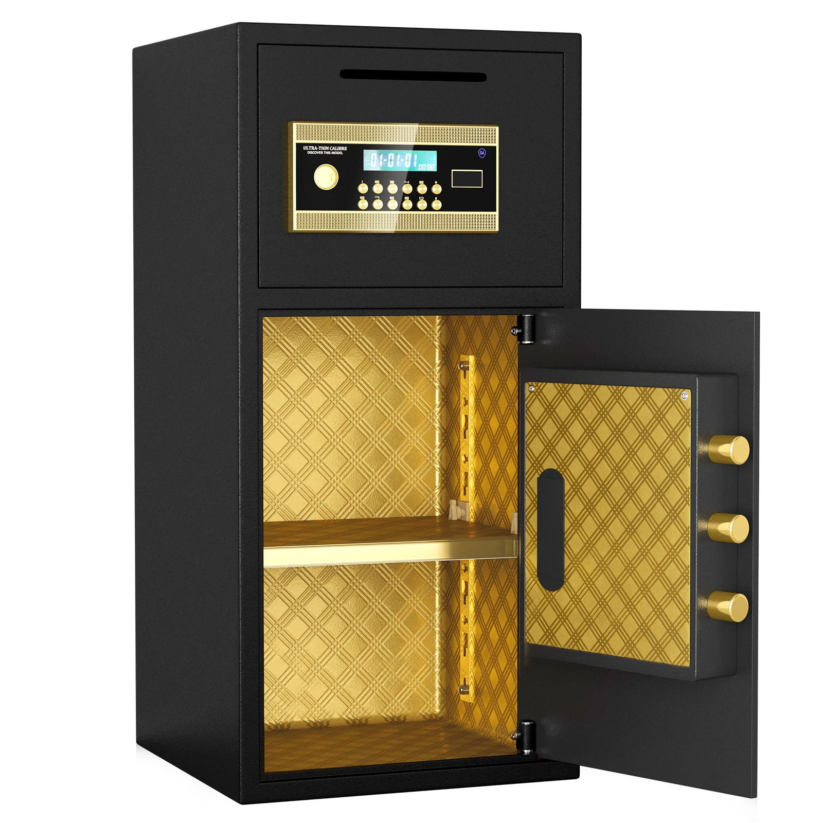 Large Double Door Coin Operated Safe, Digital Security Safe With Fireproof And Waterproof Bag - Image 26